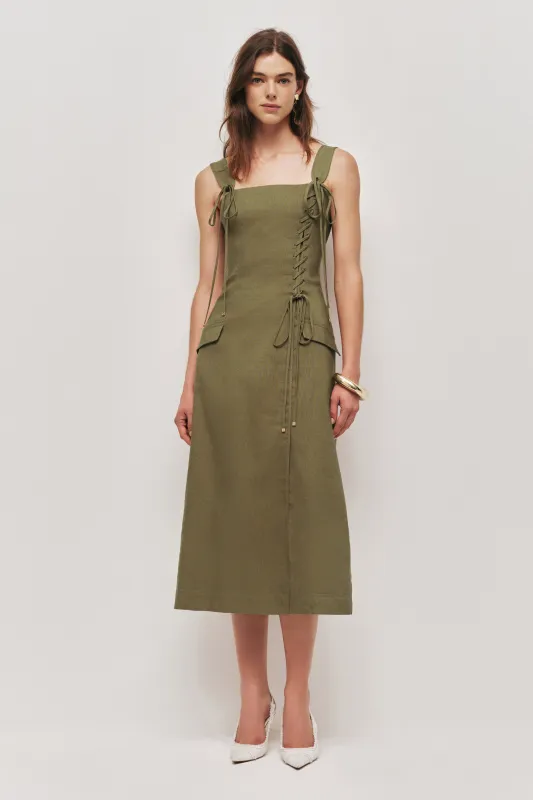 Solene Midi Dress sold by Aje