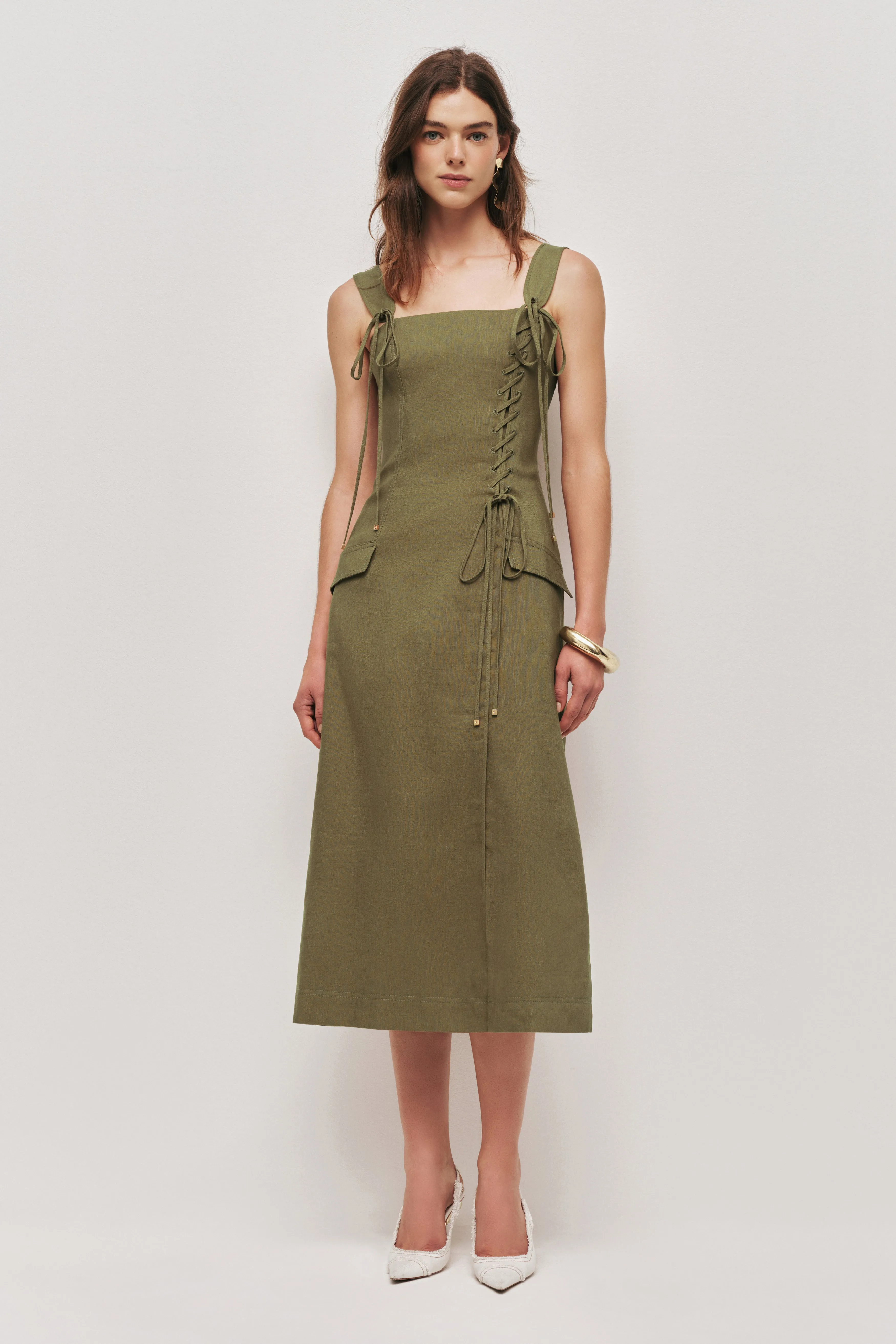 Solene Midi Dress sold by Aje