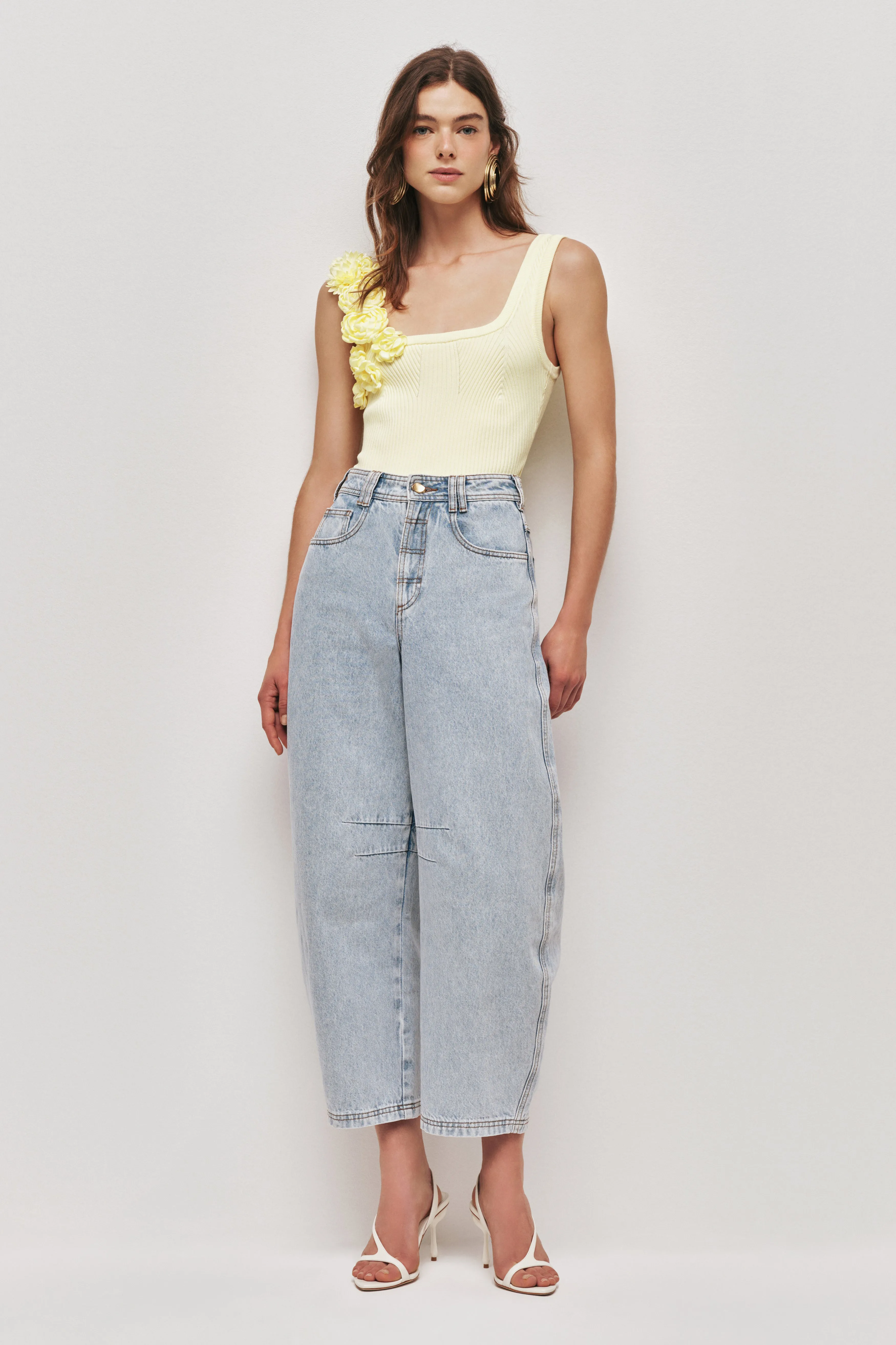 Emmy Flower Knit Tank sold by Aje