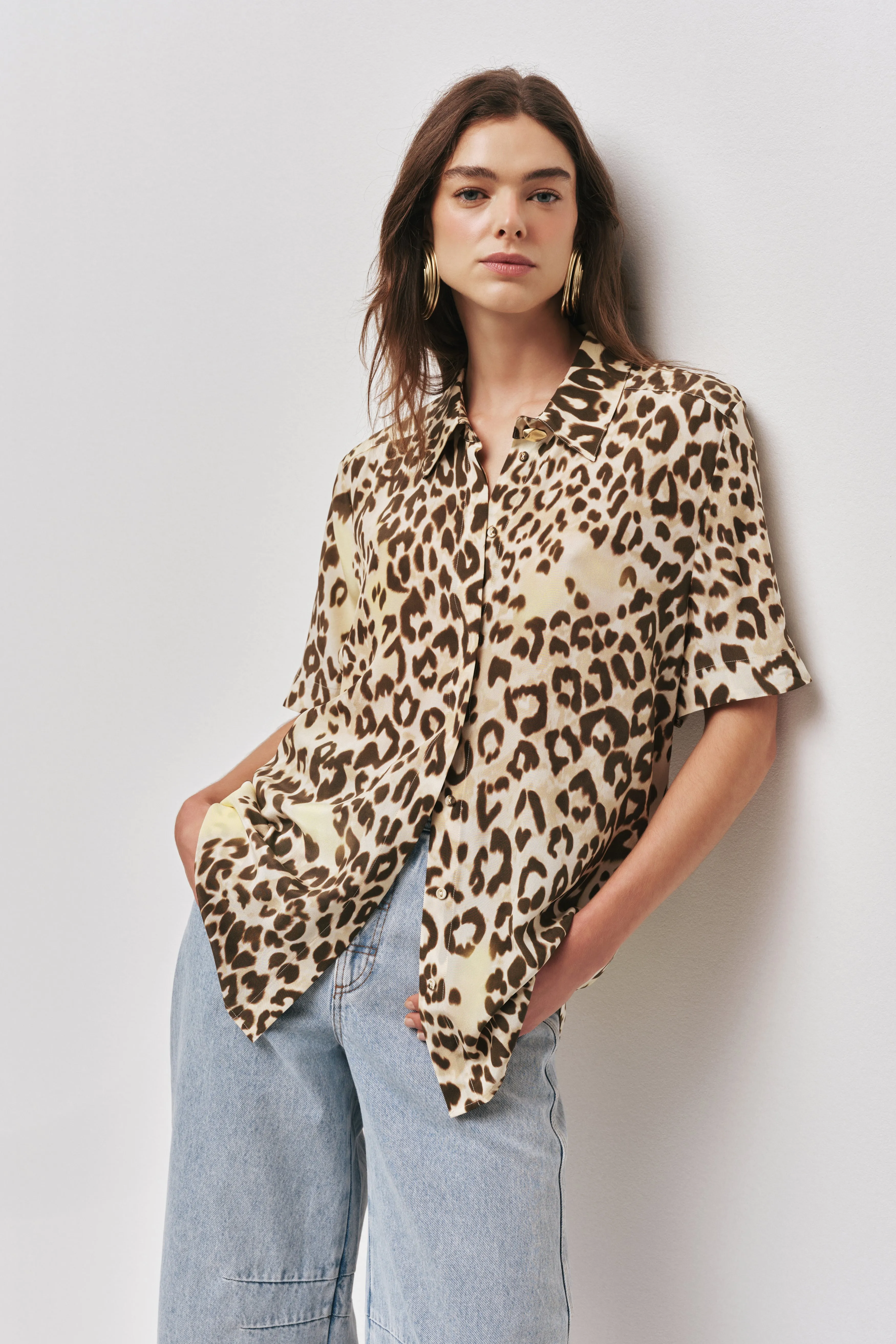 Atomic Short Sleeve Silk Shirt sold by Aje product image thumbnail 3