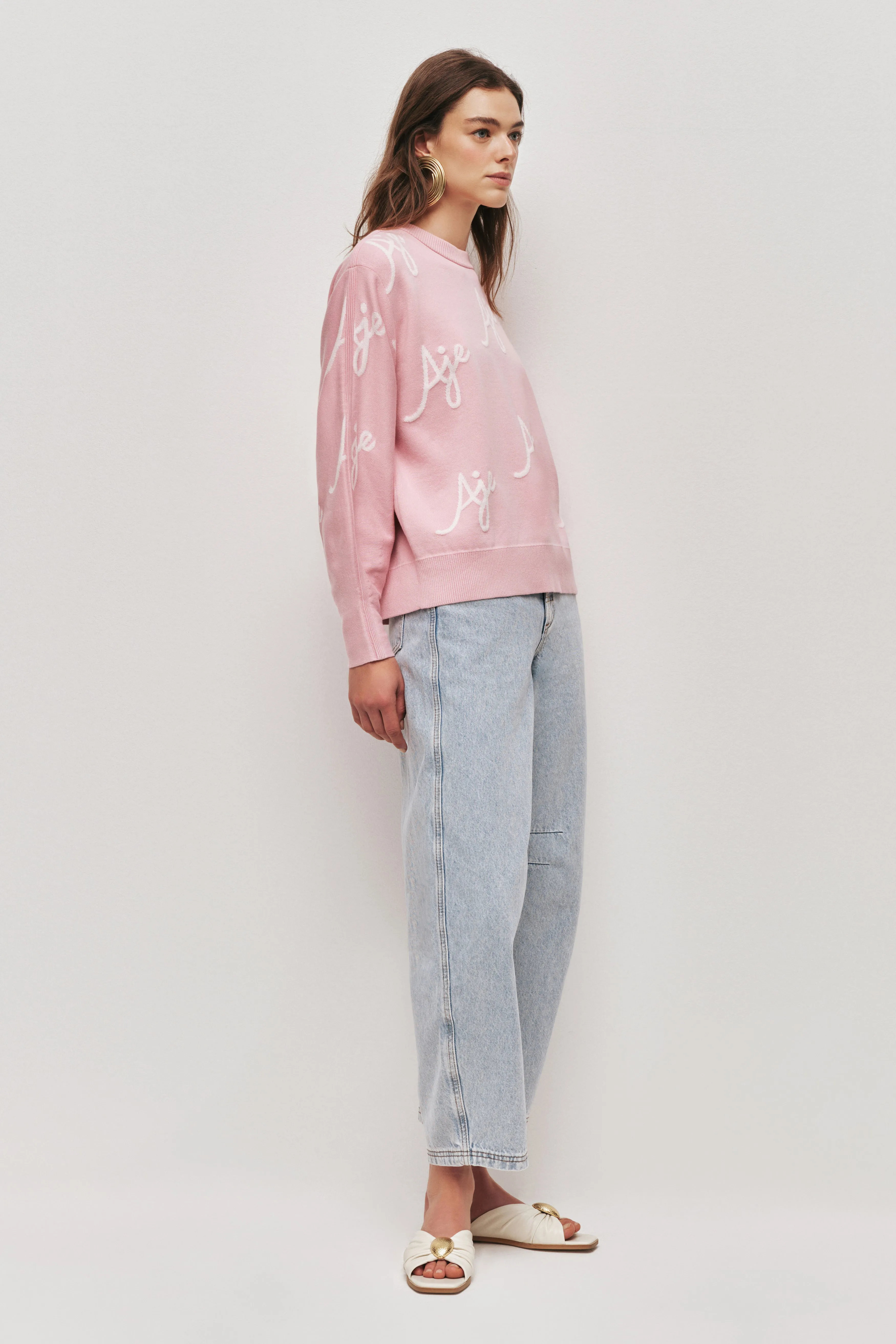 Liza Logo Knit Jumper sold by Aje product image thumbnail 4