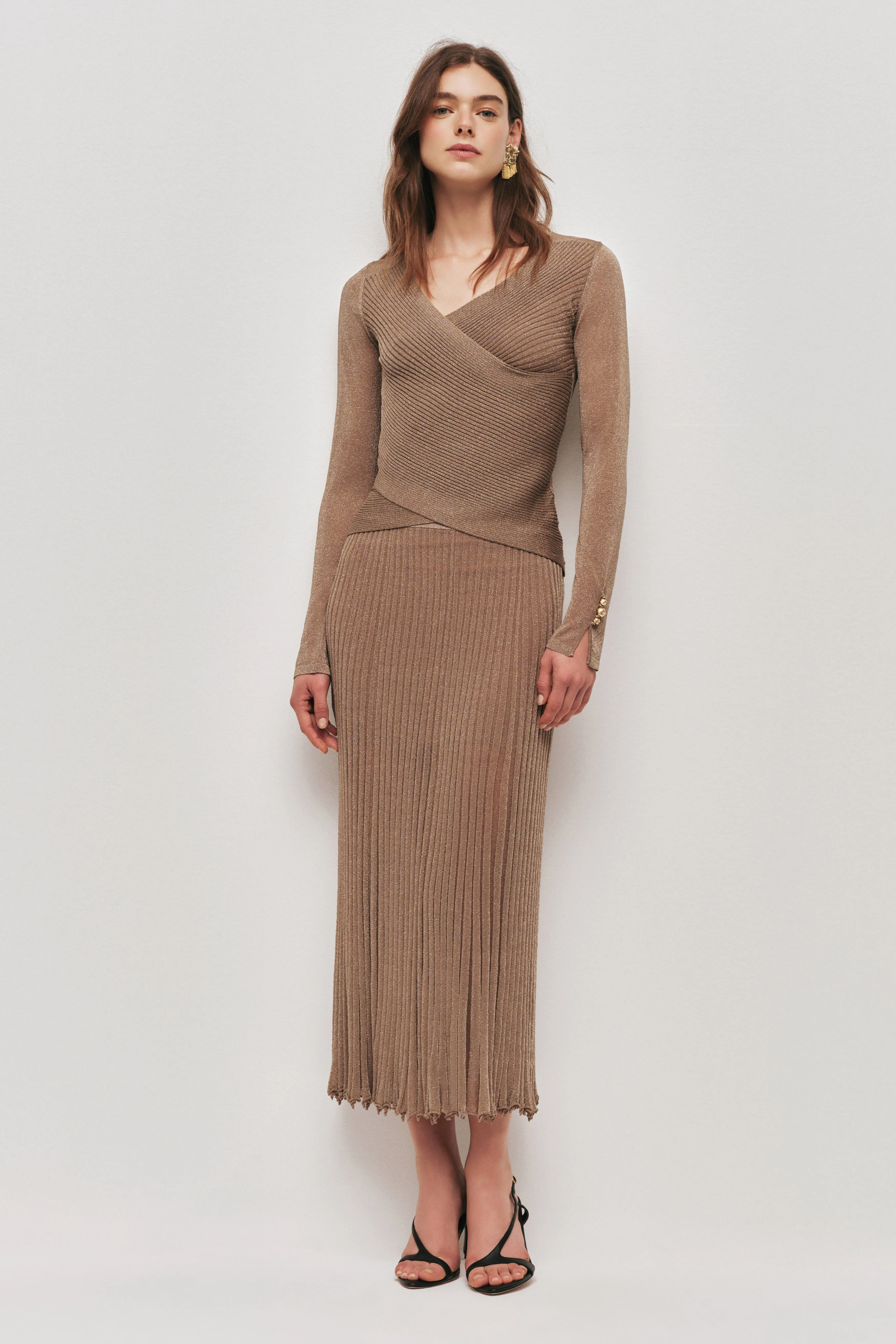 Classique Knit Midi Skirt sold by Aje