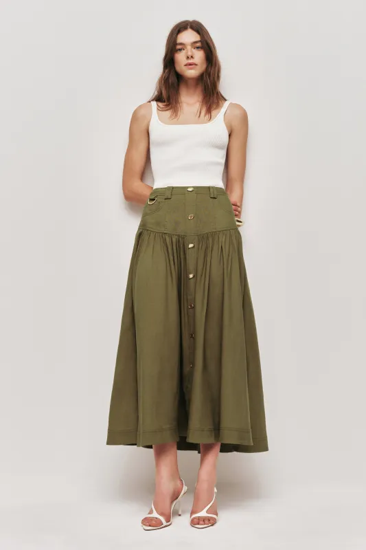 Solene Midi Skirt sold by Aje