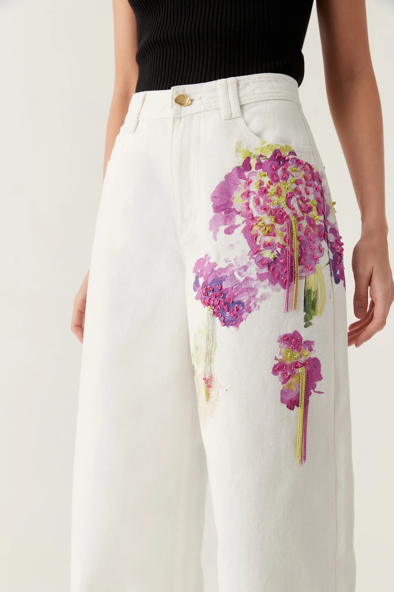 Flora Detail Wide Leg Jeans sold by Aje product image thumbnail 4