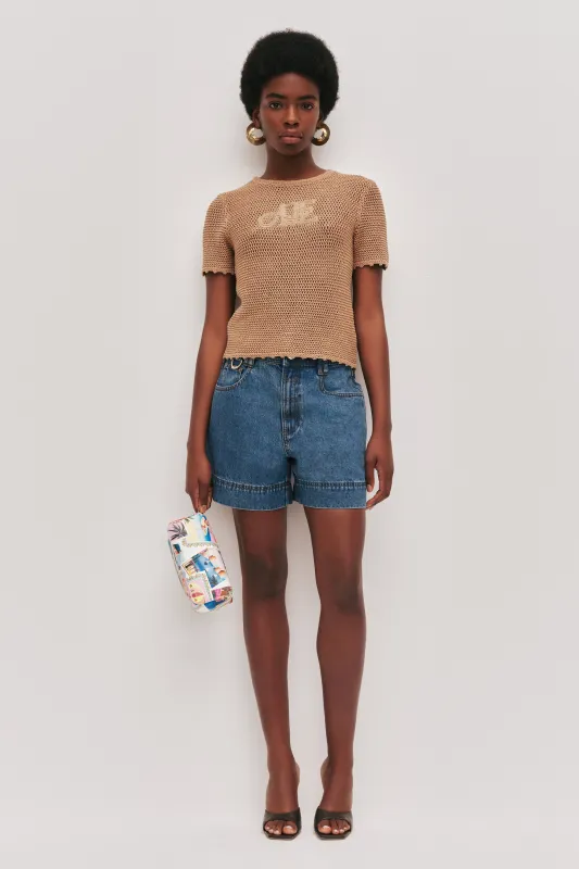 Electra Logo Denim Short sold by Aje