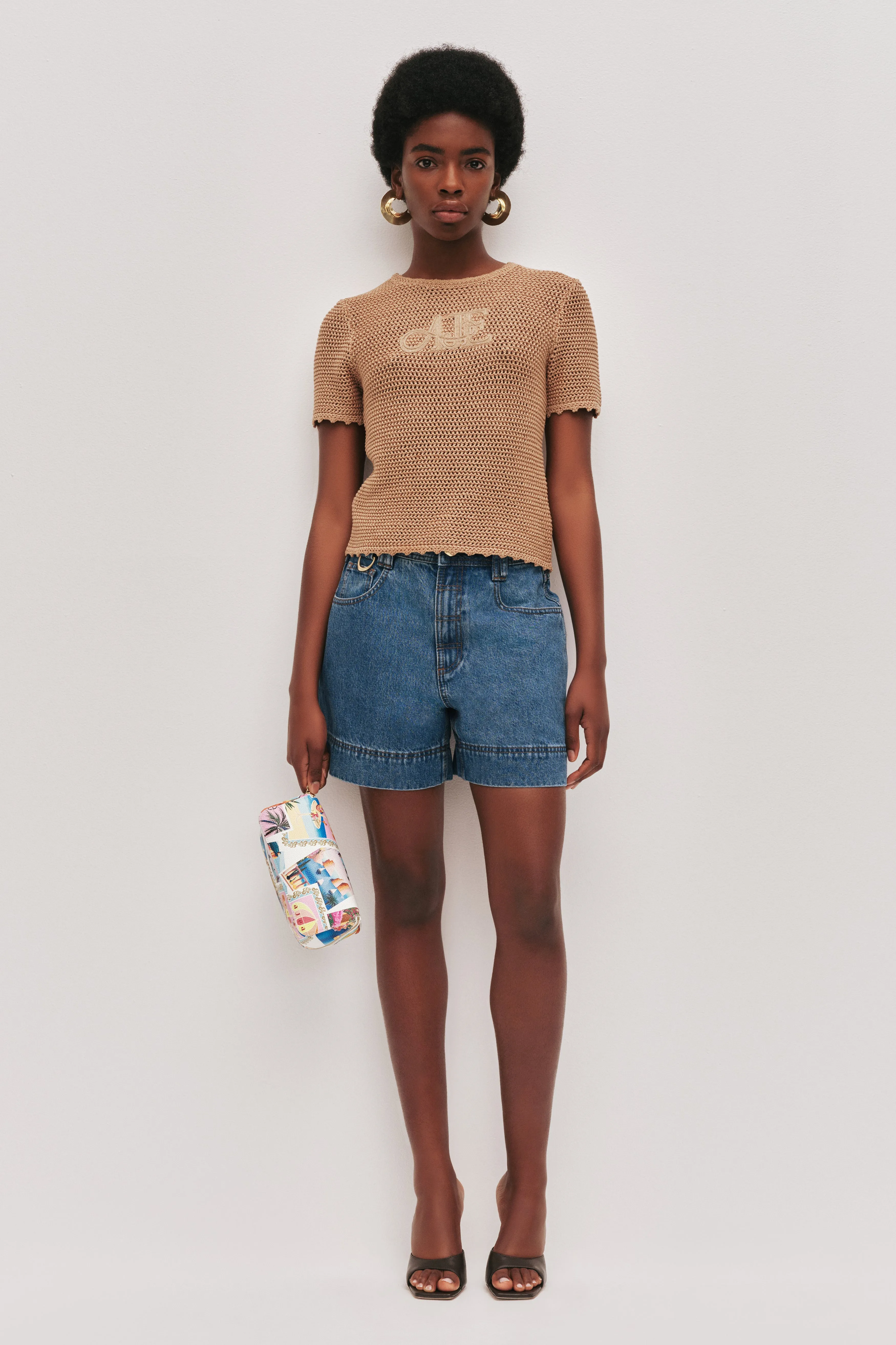 Electra Logo Denim Short sold by Aje