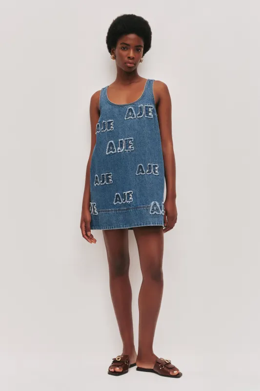afends denim dress Afends Womens Kaia - Organic Denim Mini Dress - Washed Black