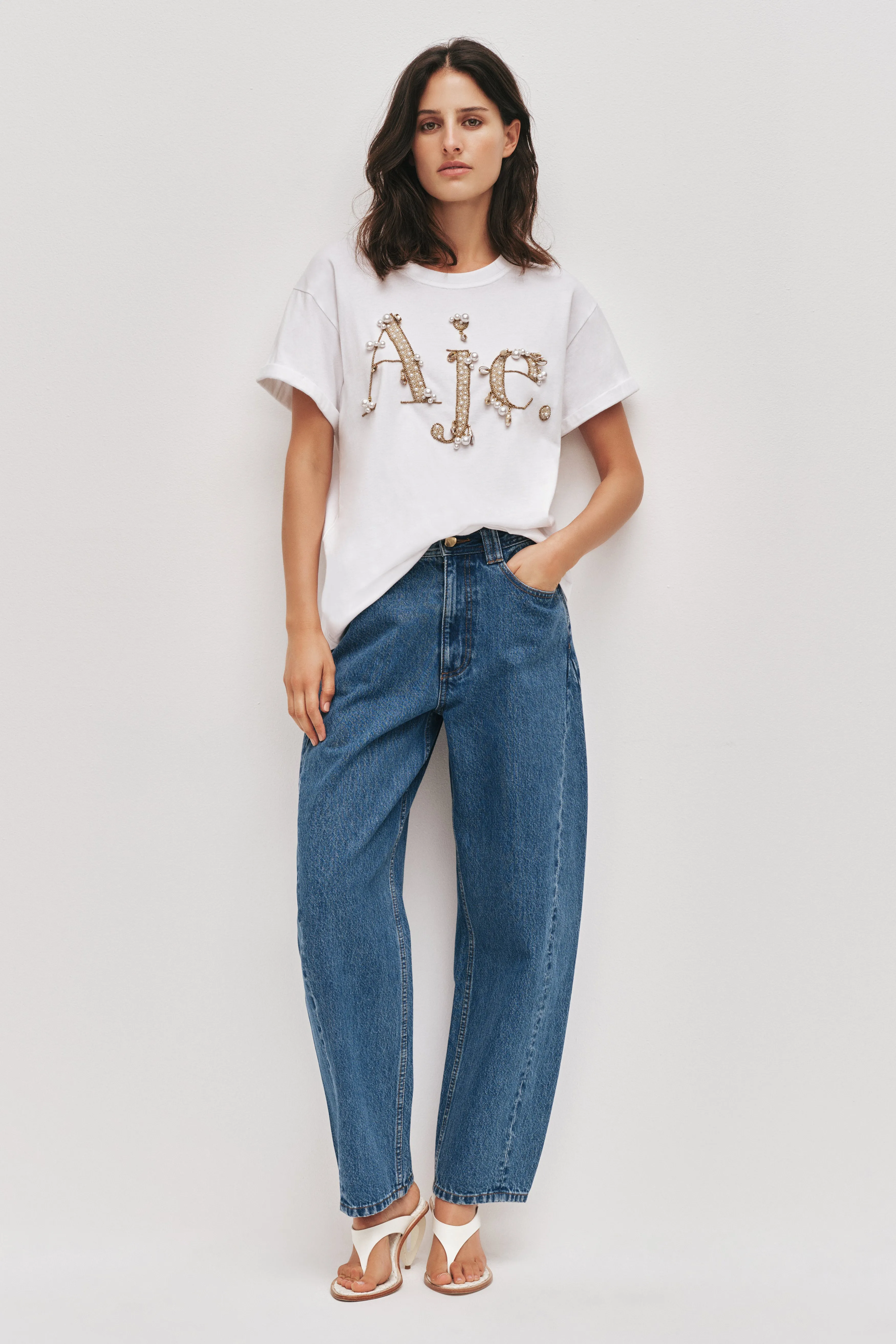 Atley Shell Logo Tee sold by Aje