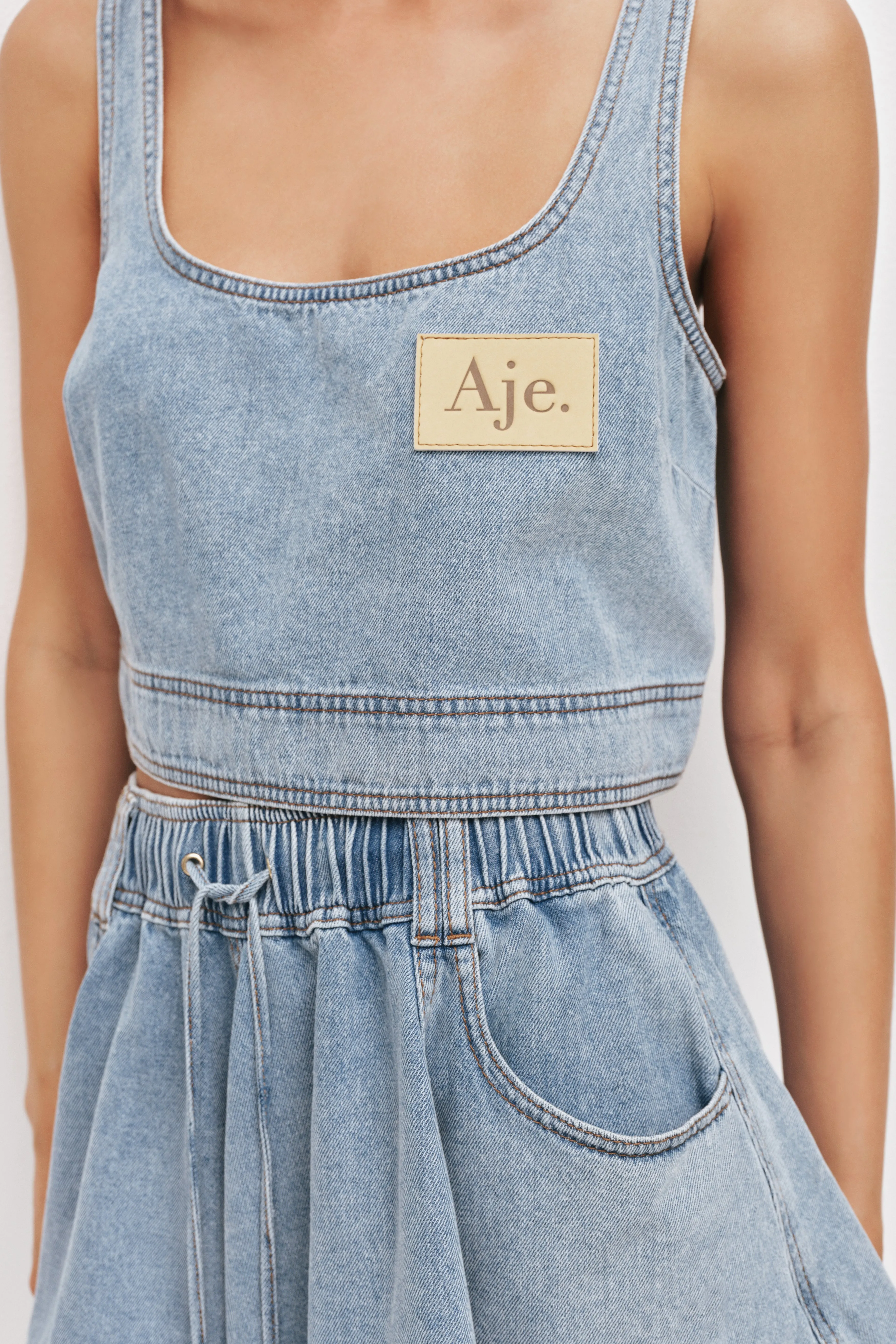 Lumi Denim Top sold by Aje product image thumbnail 4