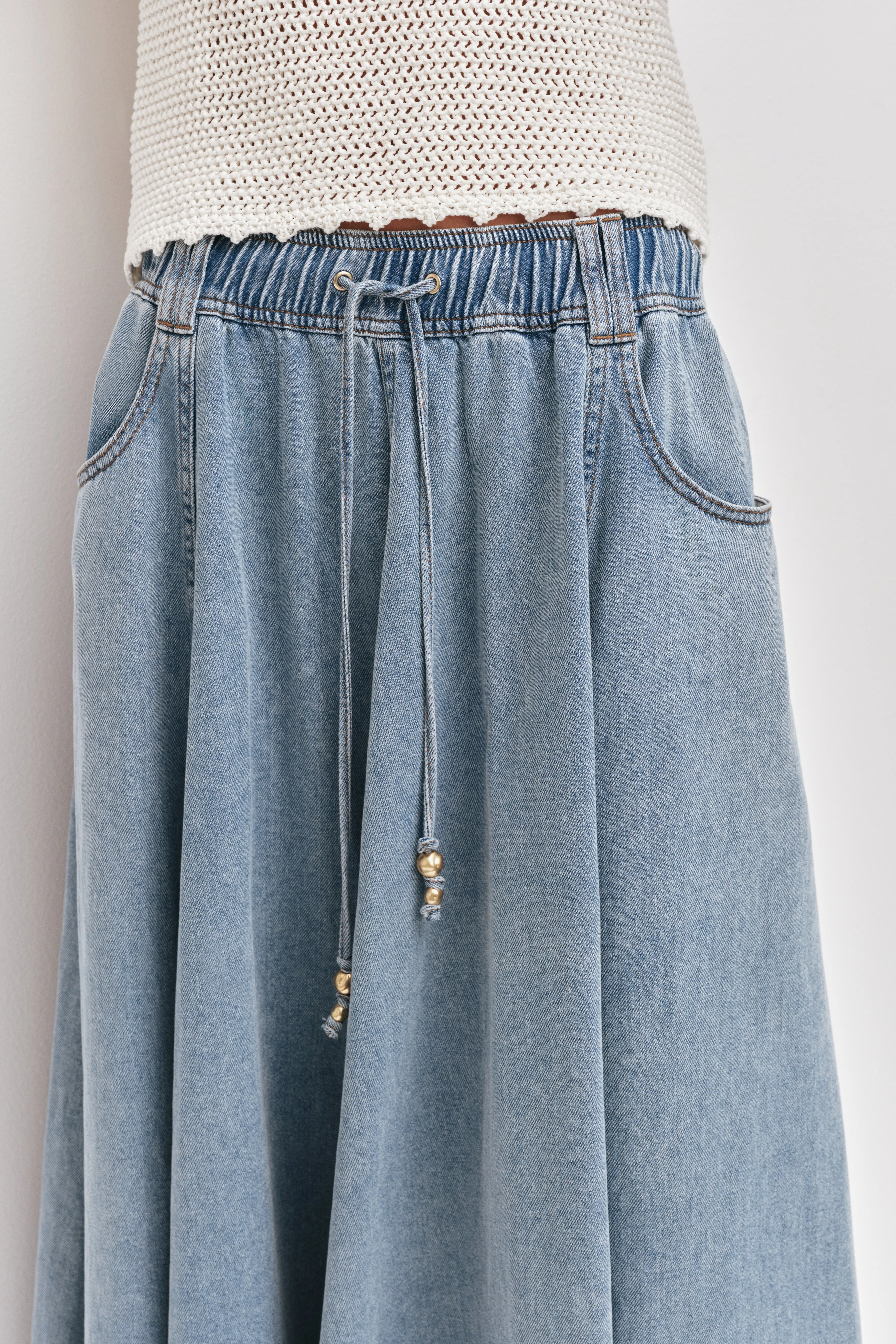 Cannes Denim Midi Skirt sold by Aje product image thumbnail 4