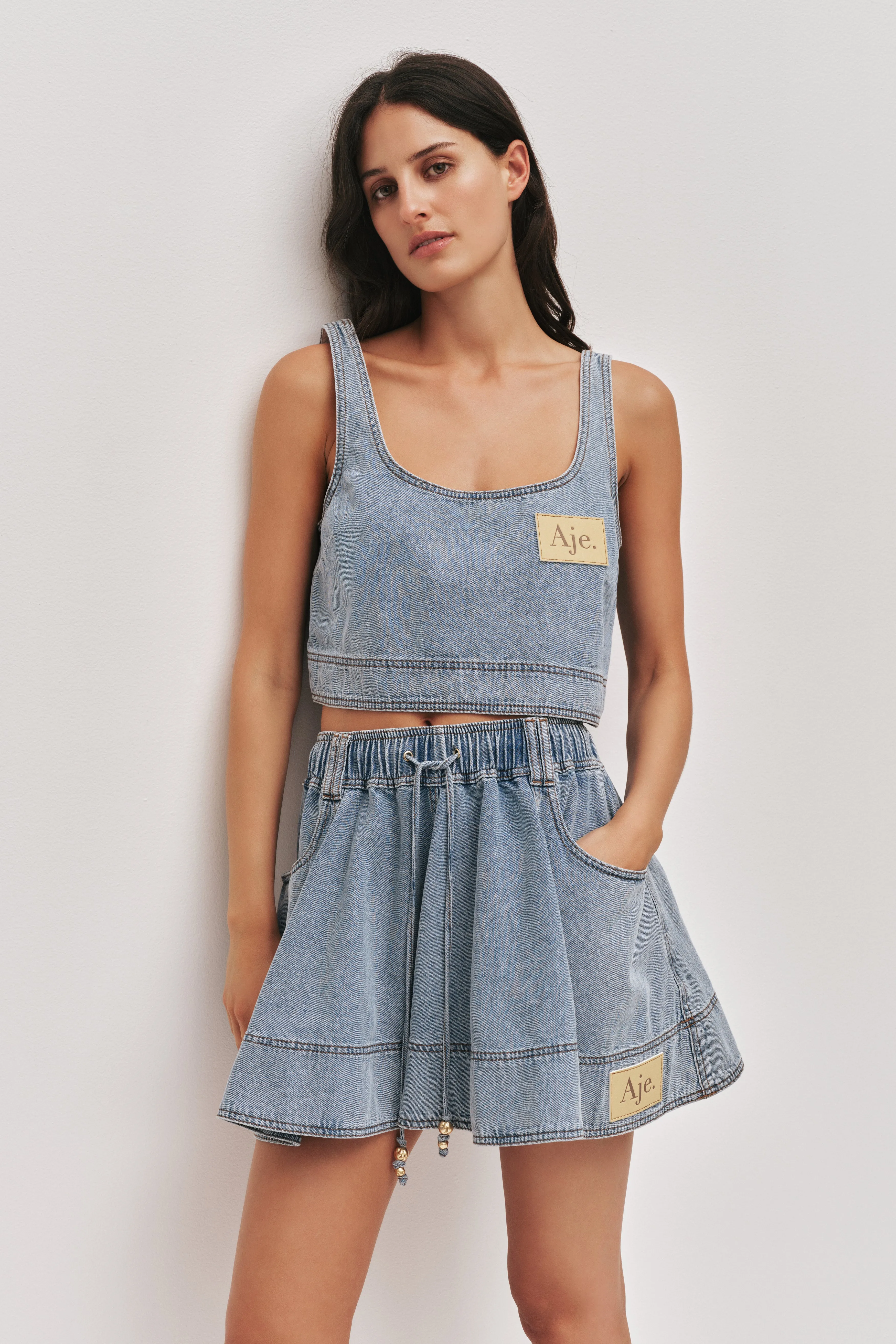 Cannes Denim Mini Skirt sold by Aje product image thumbnail 5