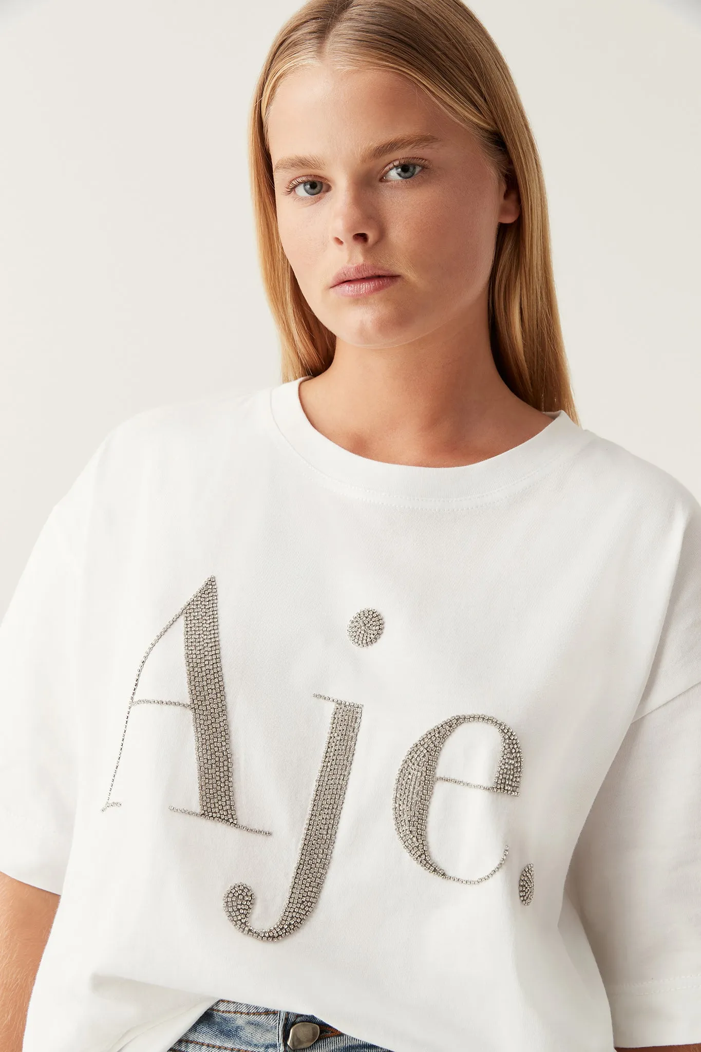 Lucid Oversized Crystal Tee sold by Aje