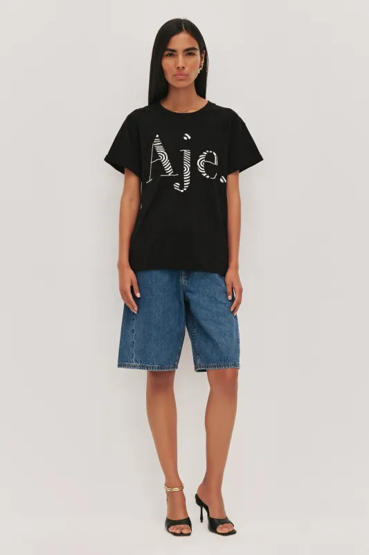 Core Raffia Logo Tee sold by Aje