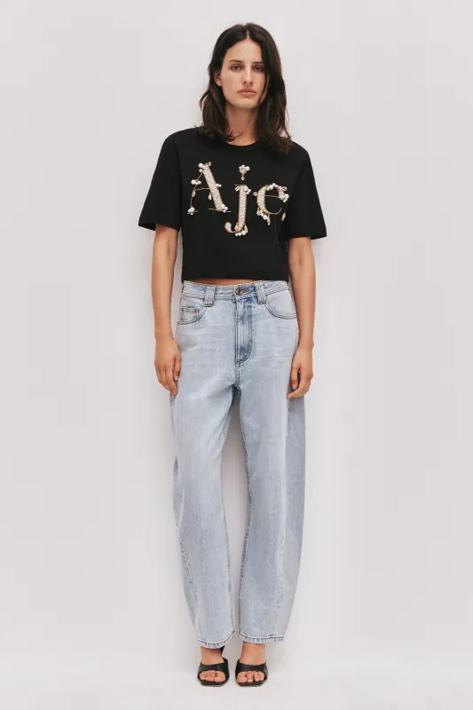 Atley Shell Logo Cropped Tee sold by Aje