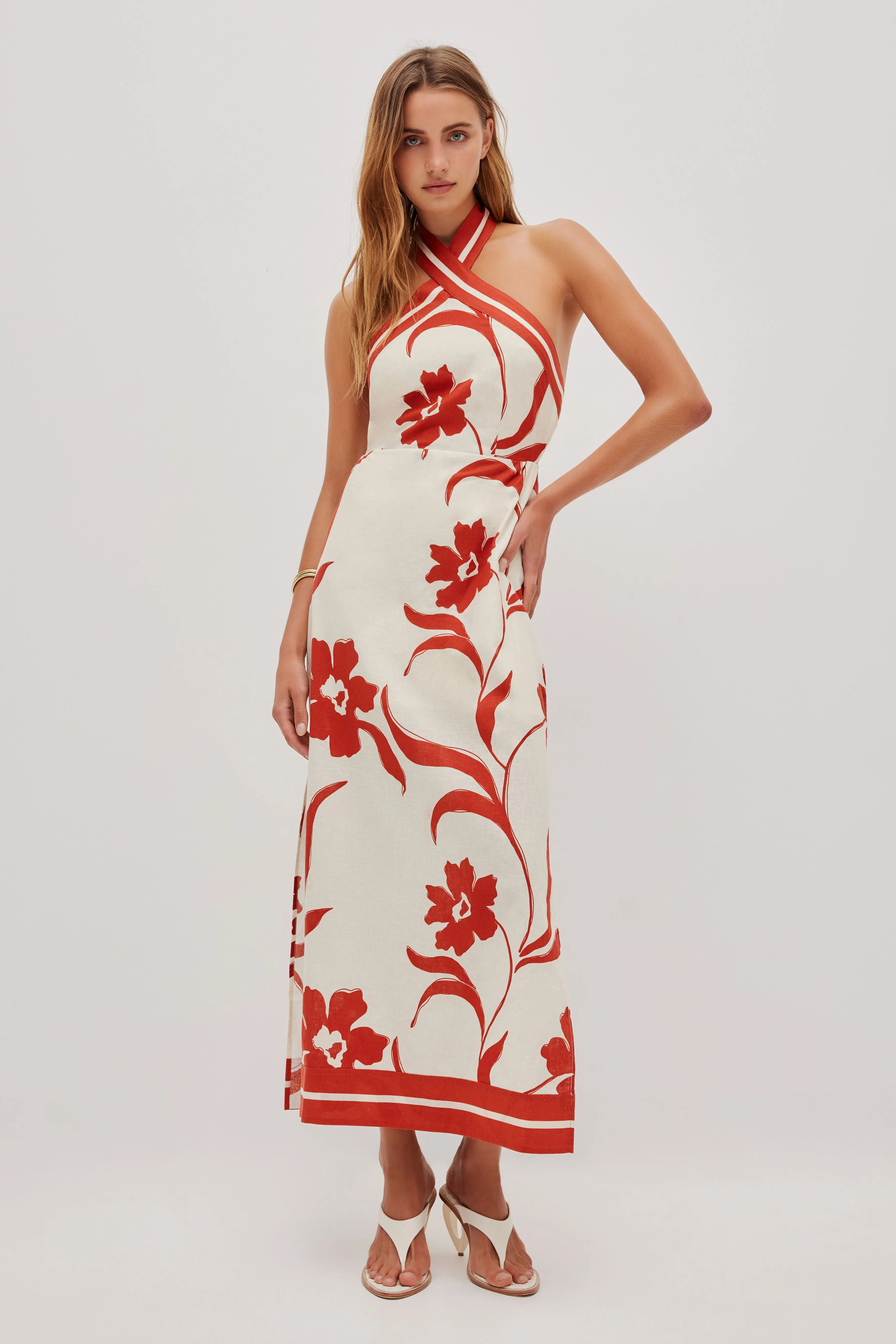 Mireya Halter Midi Dress sold by Aje