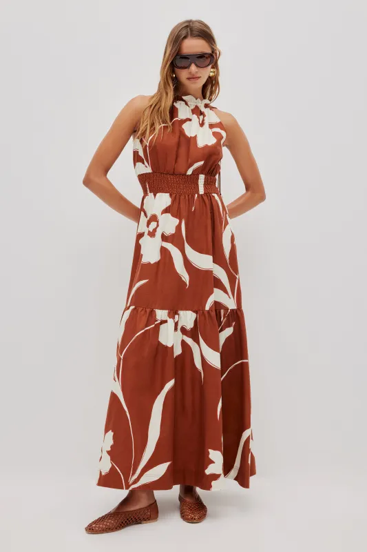 Elara Gathered Maxi Dress sold by Aje