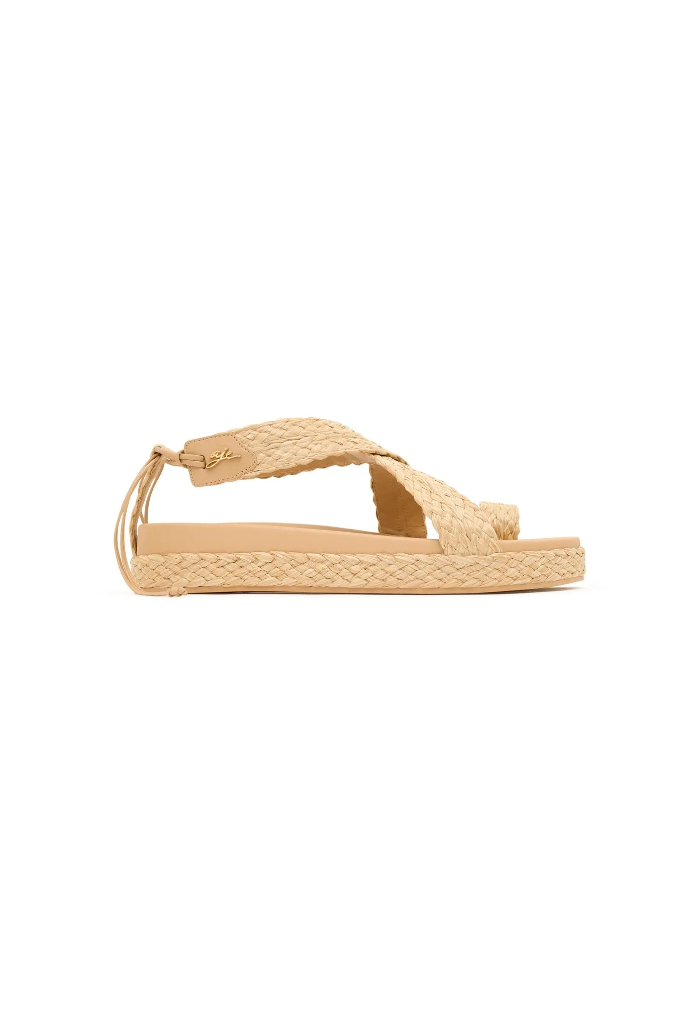 Evie Raffia Platform Sandal sold by Aje