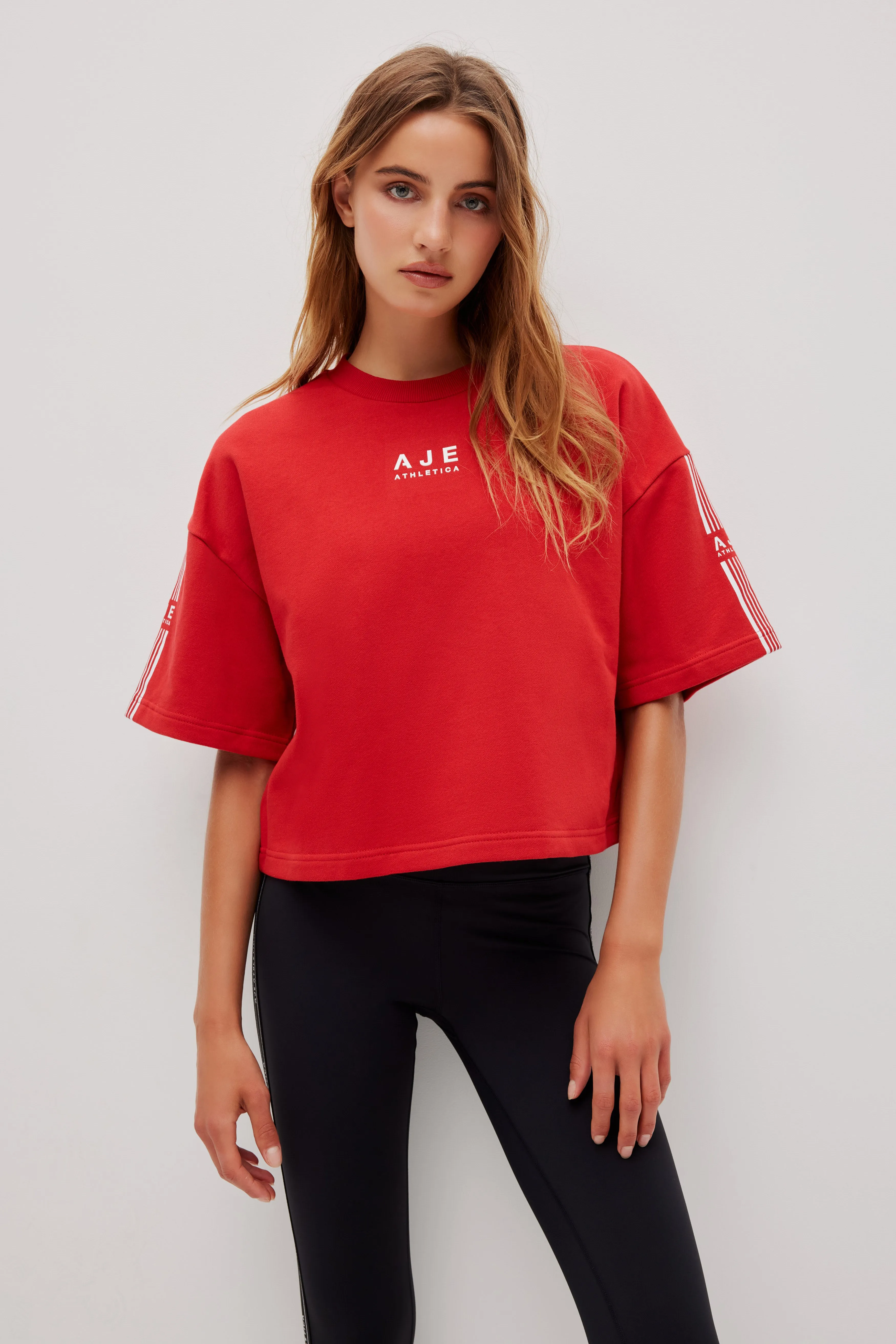 Stripe Crop Terry Tee 116 sold by Aje product image thumbnail 3