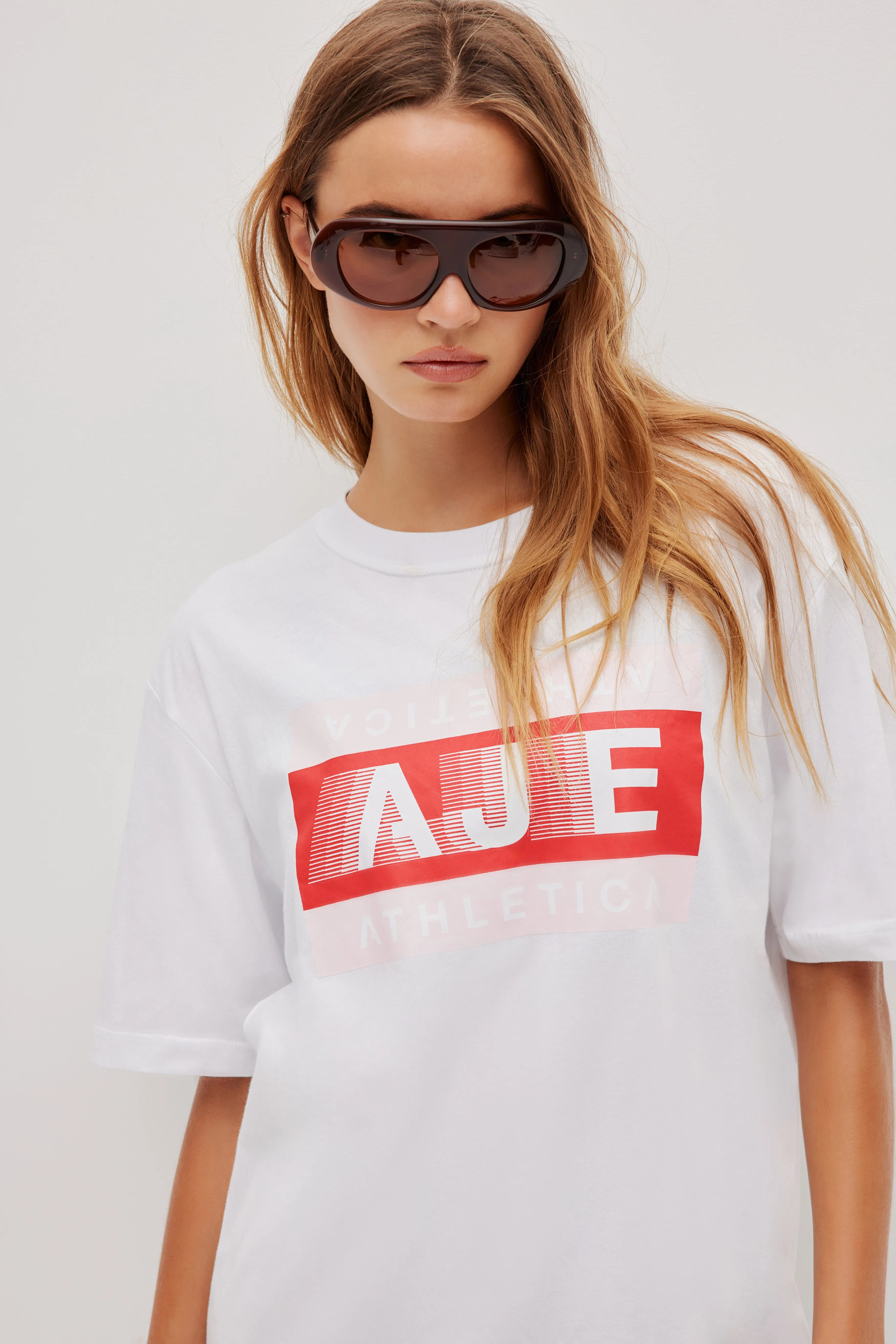 Swift Contrast Logo Tee 102 sold by Aje product image thumbnail 4