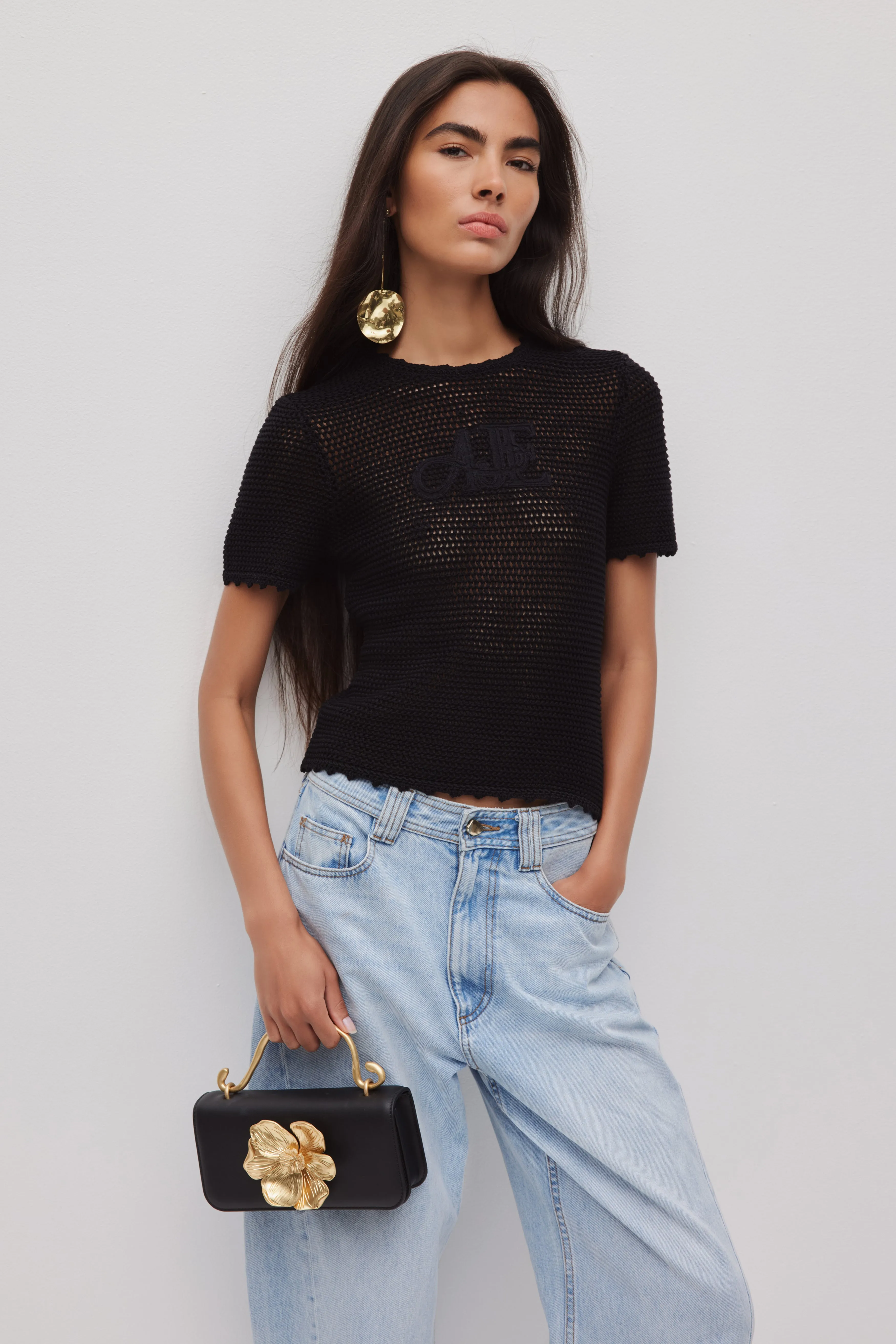 Uma Slim Knit Tee sold by Aje product image thumbnail 3