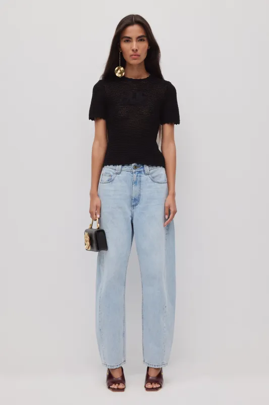 Uma Slim Knit Tee sold by Aje