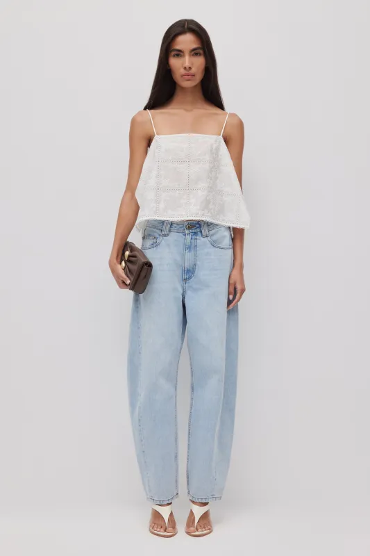 Merritt Embroidered Top sold by Aje