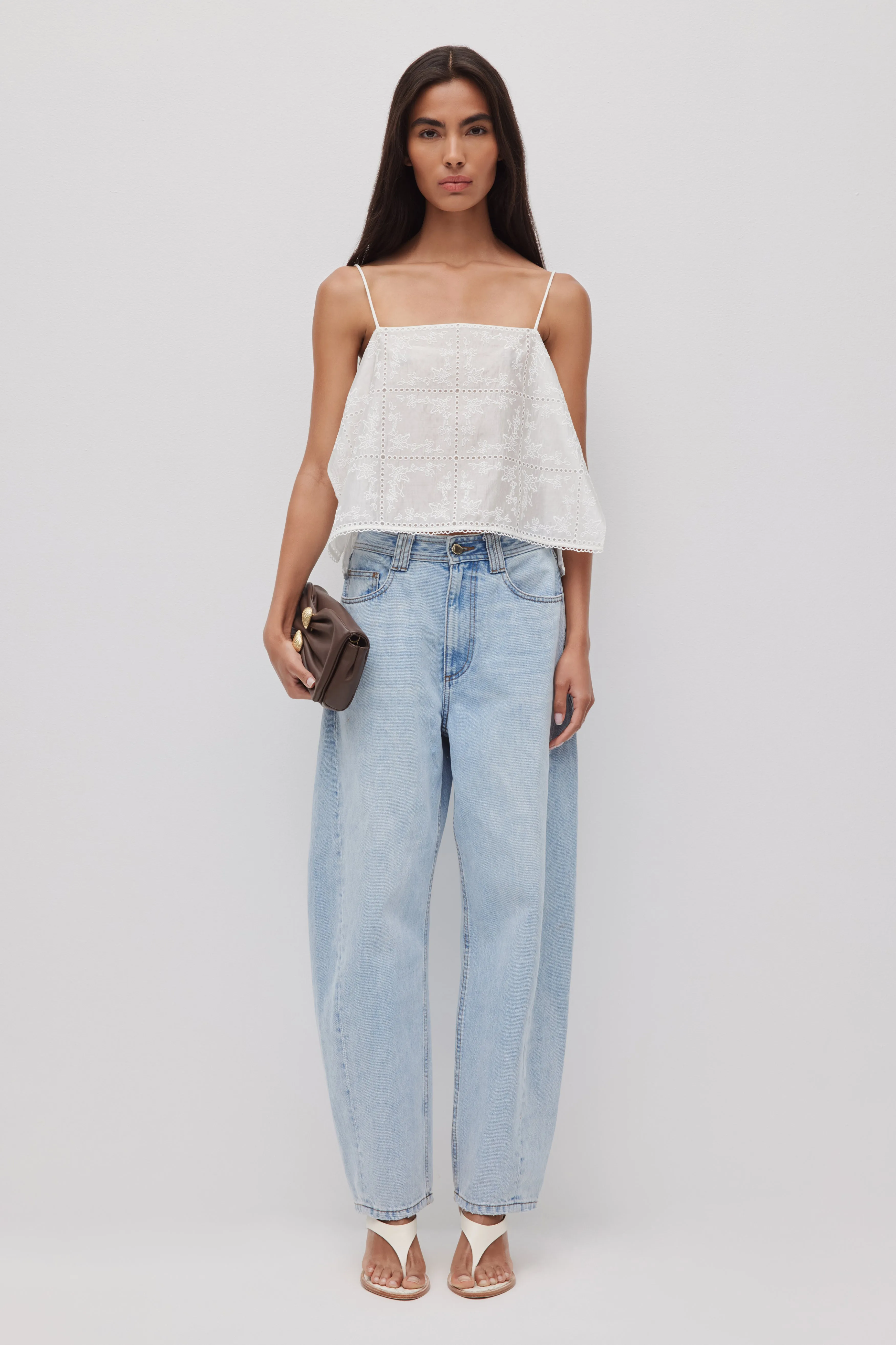 Merritt Embroidered Top sold by Aje