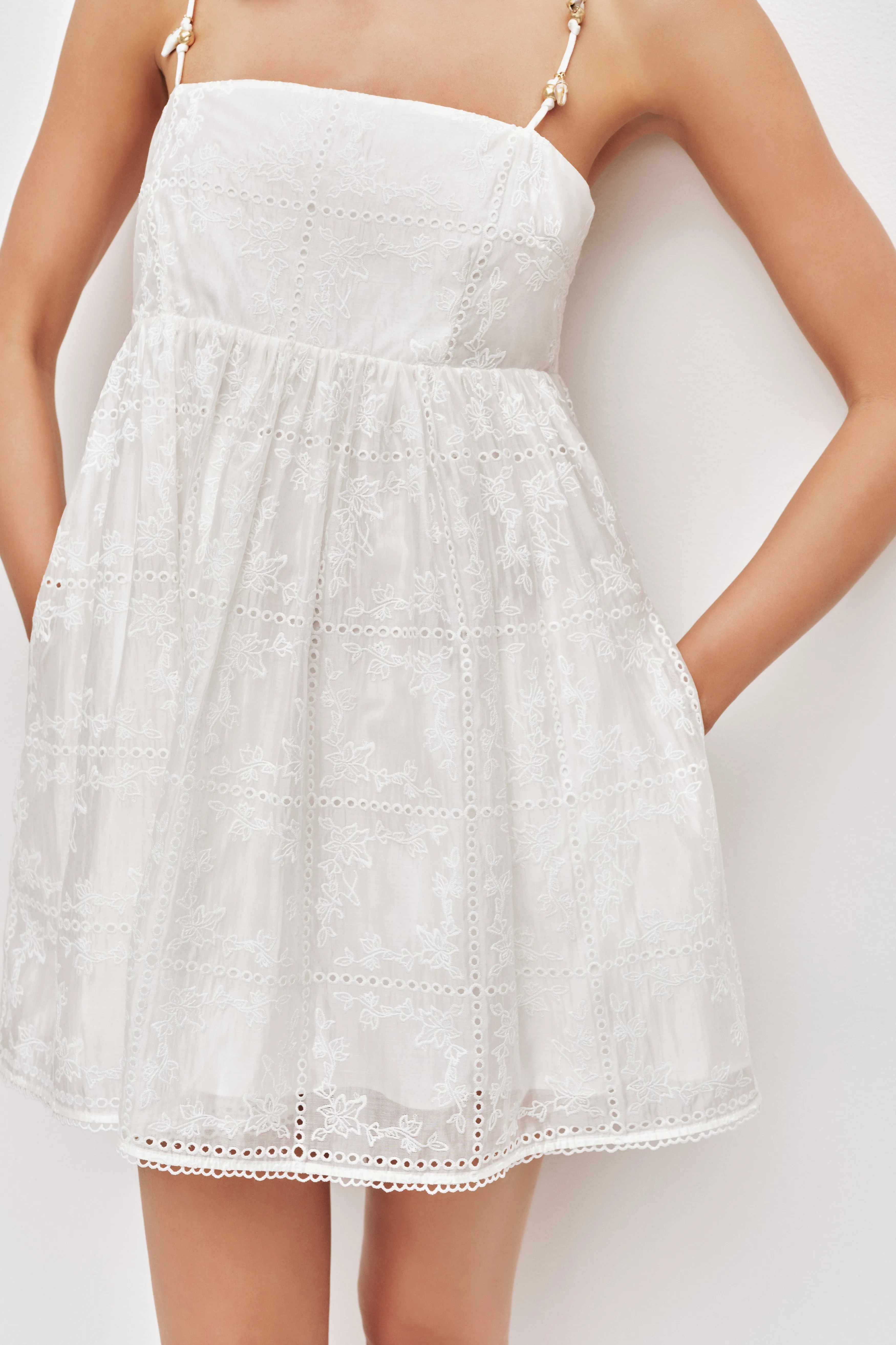 Merritt Embroidered Mini Dress sold by Aje product image thumbnail 4