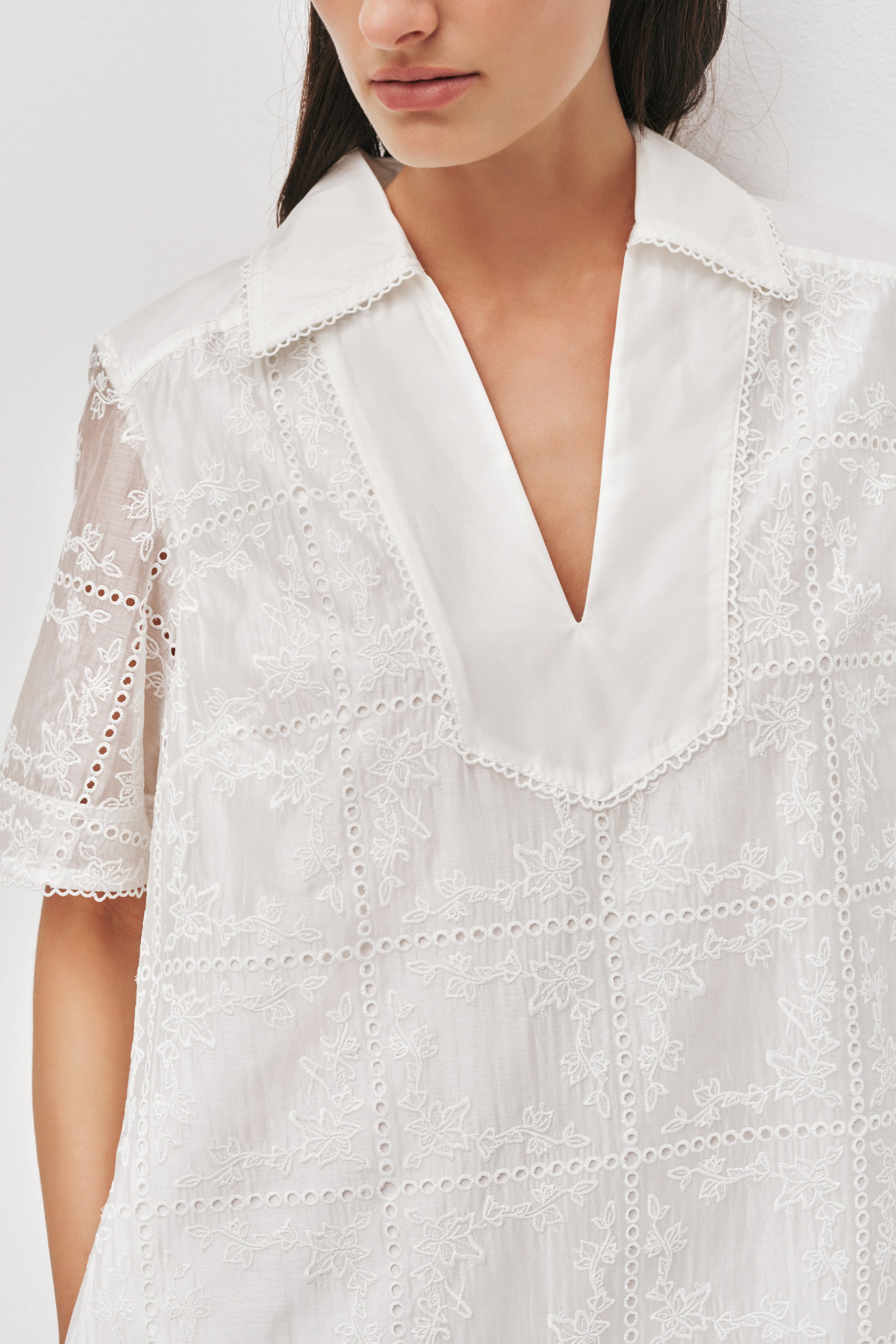 Merritt Embroidered Short Sleeve Dress sold by Aje product image thumbnail 4