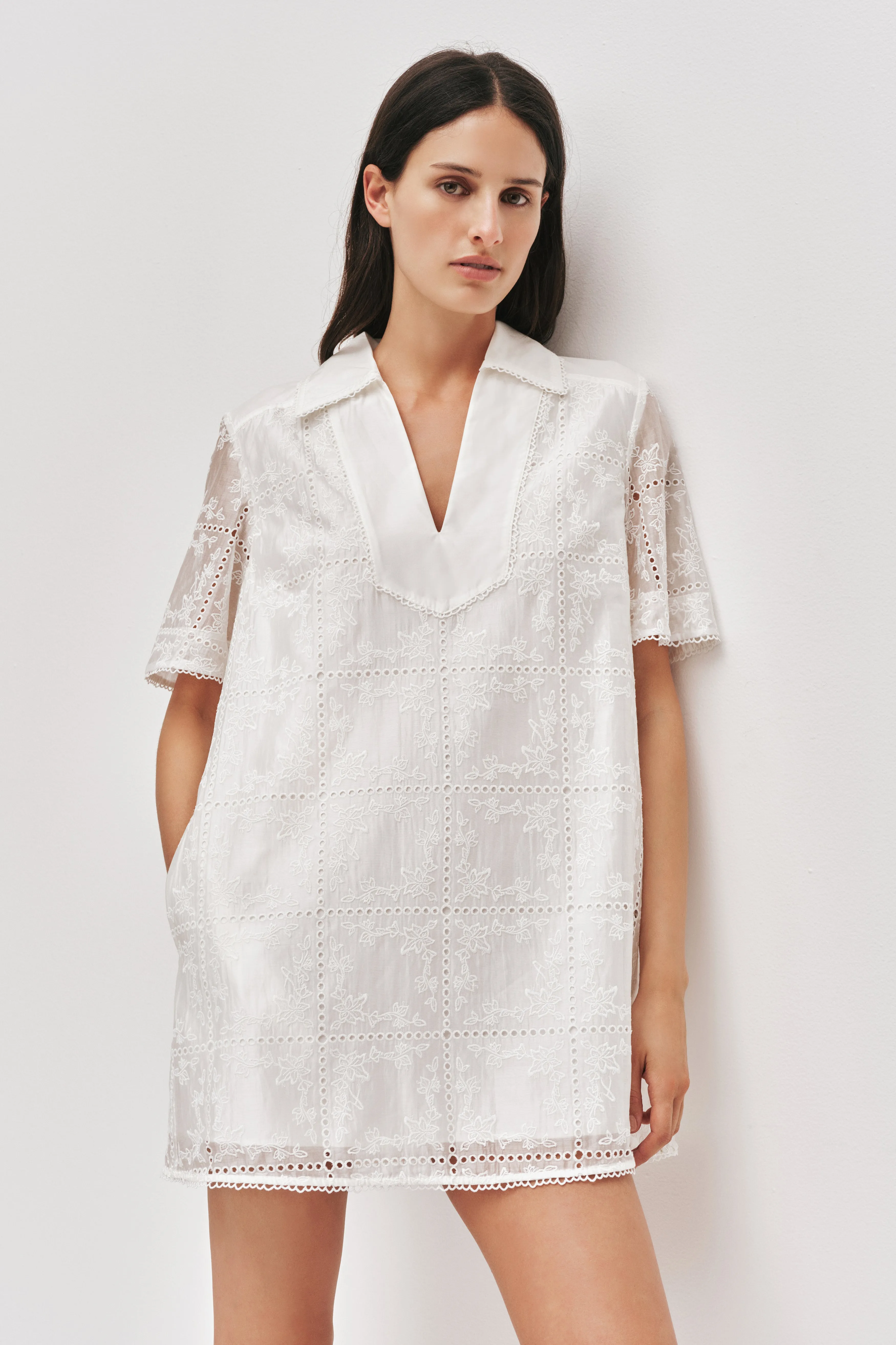 Merritt Embroidered Short Sleeve Dress sold by Aje product image thumbnail 3