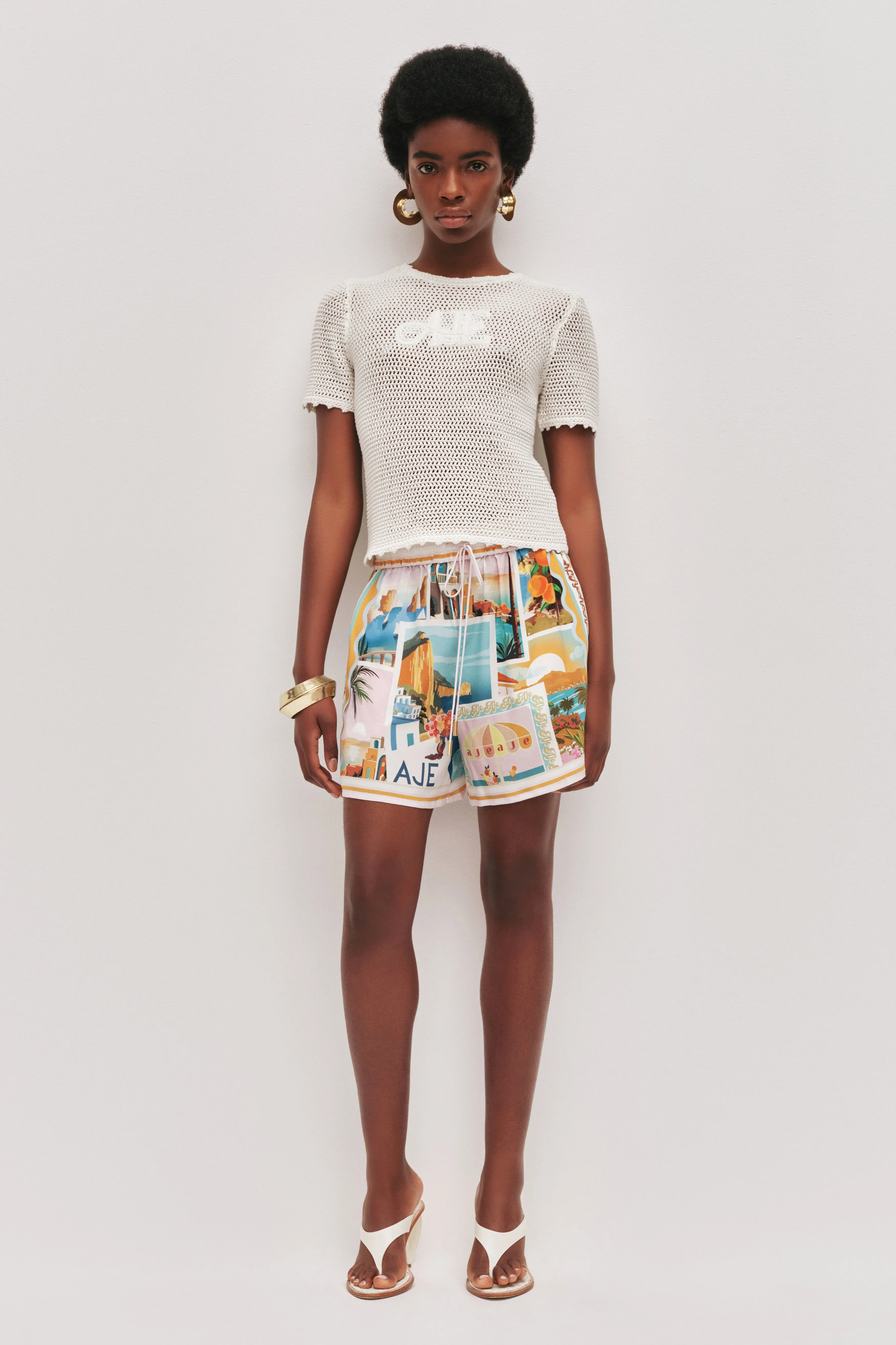 Uma Slim Knit Tee sold by Aje