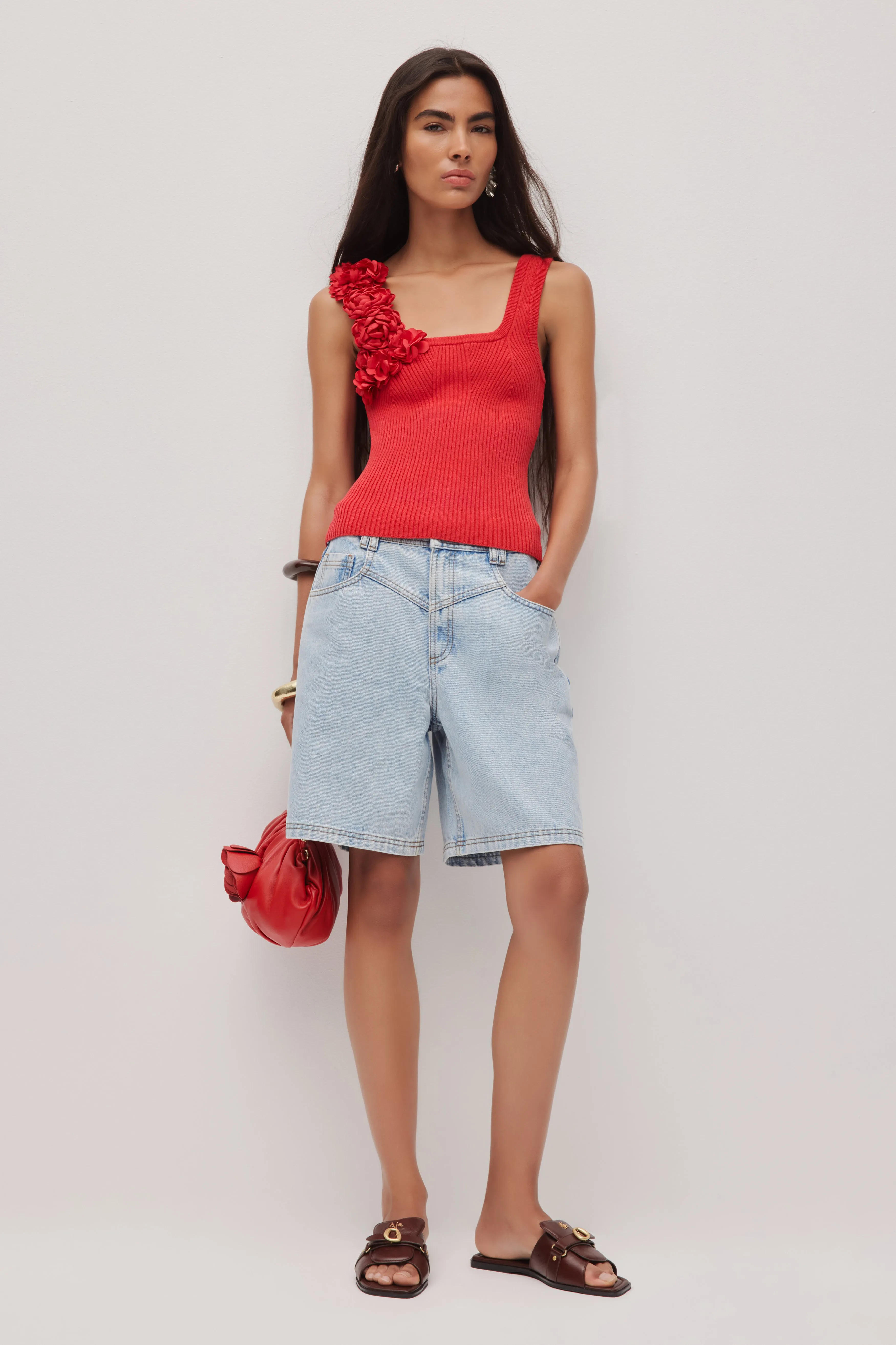 Emmy Flower Knit Tank sold by Aje