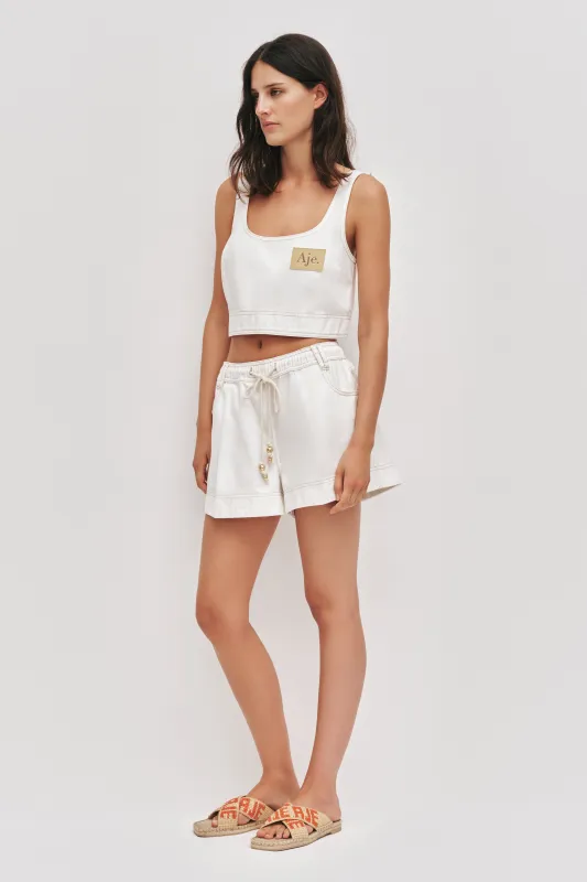 Lumi Denim Short sold by Aje