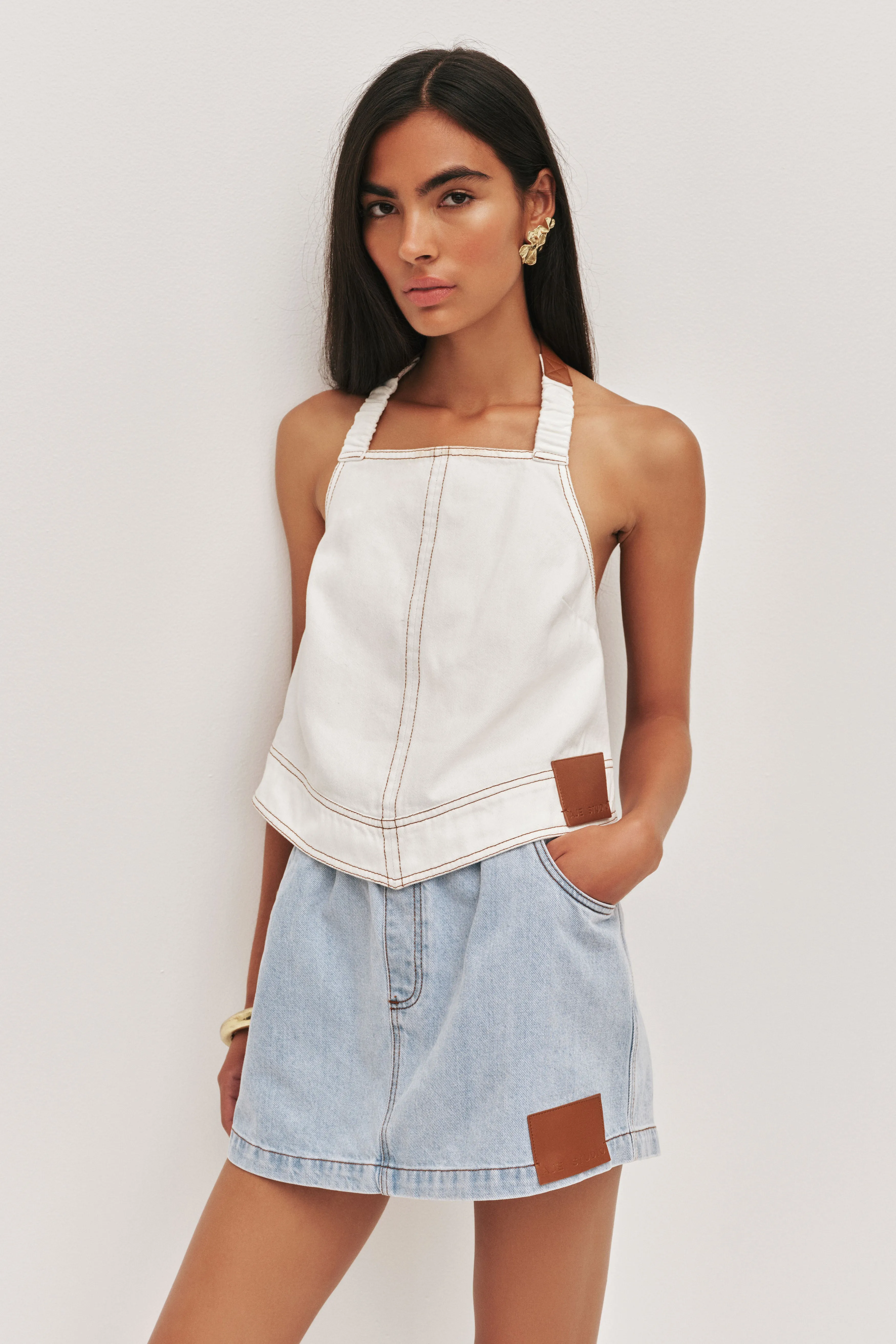 Zella Denim Halter sold by Aje product image thumbnail 3