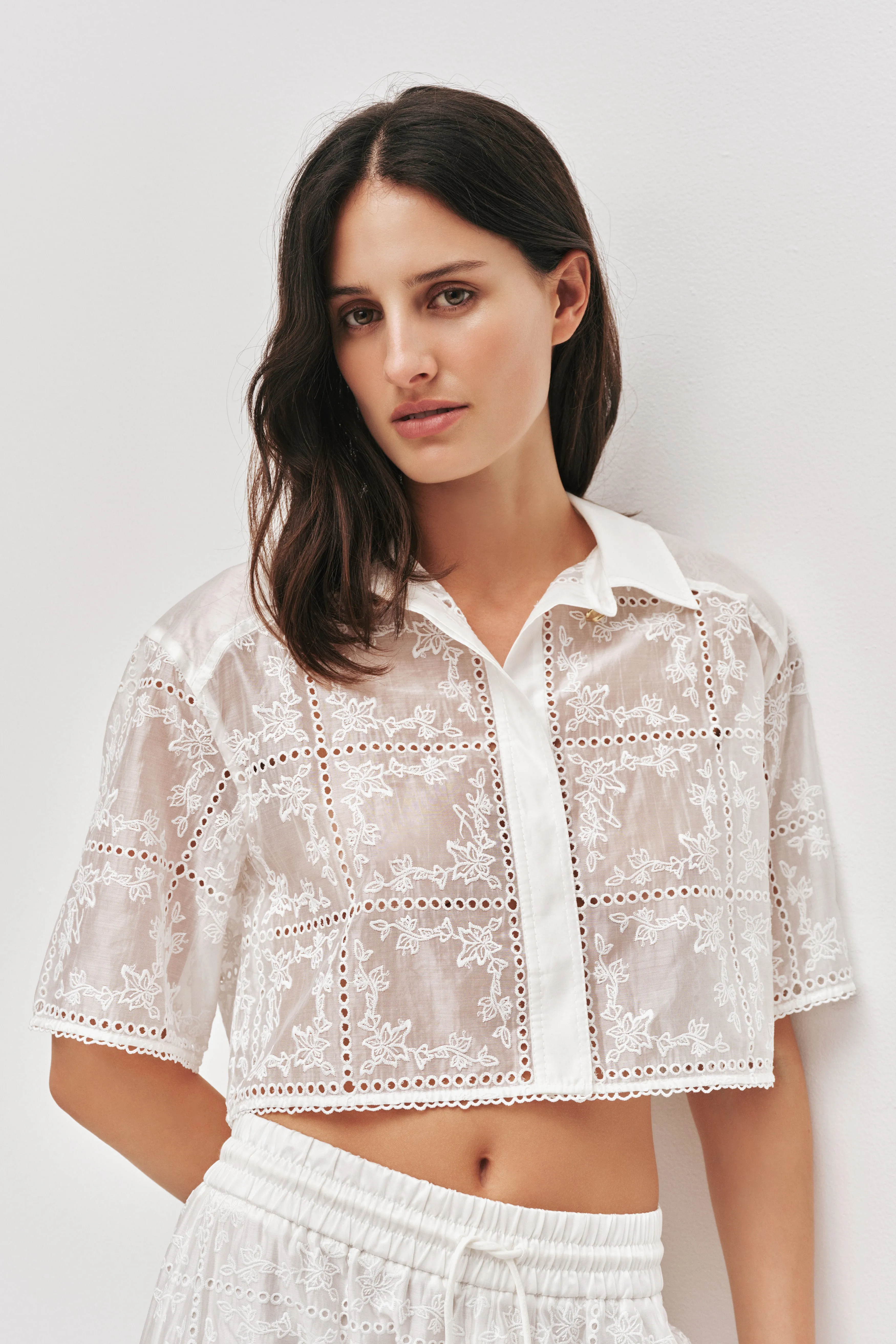 Merritt Embroidered Shirt sold by Aje product image thumbnail 4