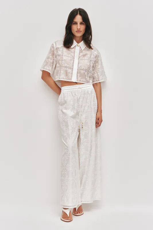 Merritt Embroidered Shirt sold by Aje