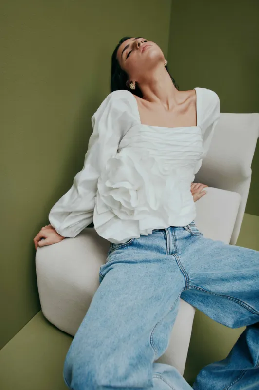 Parallels Spiral Top sold by Aje