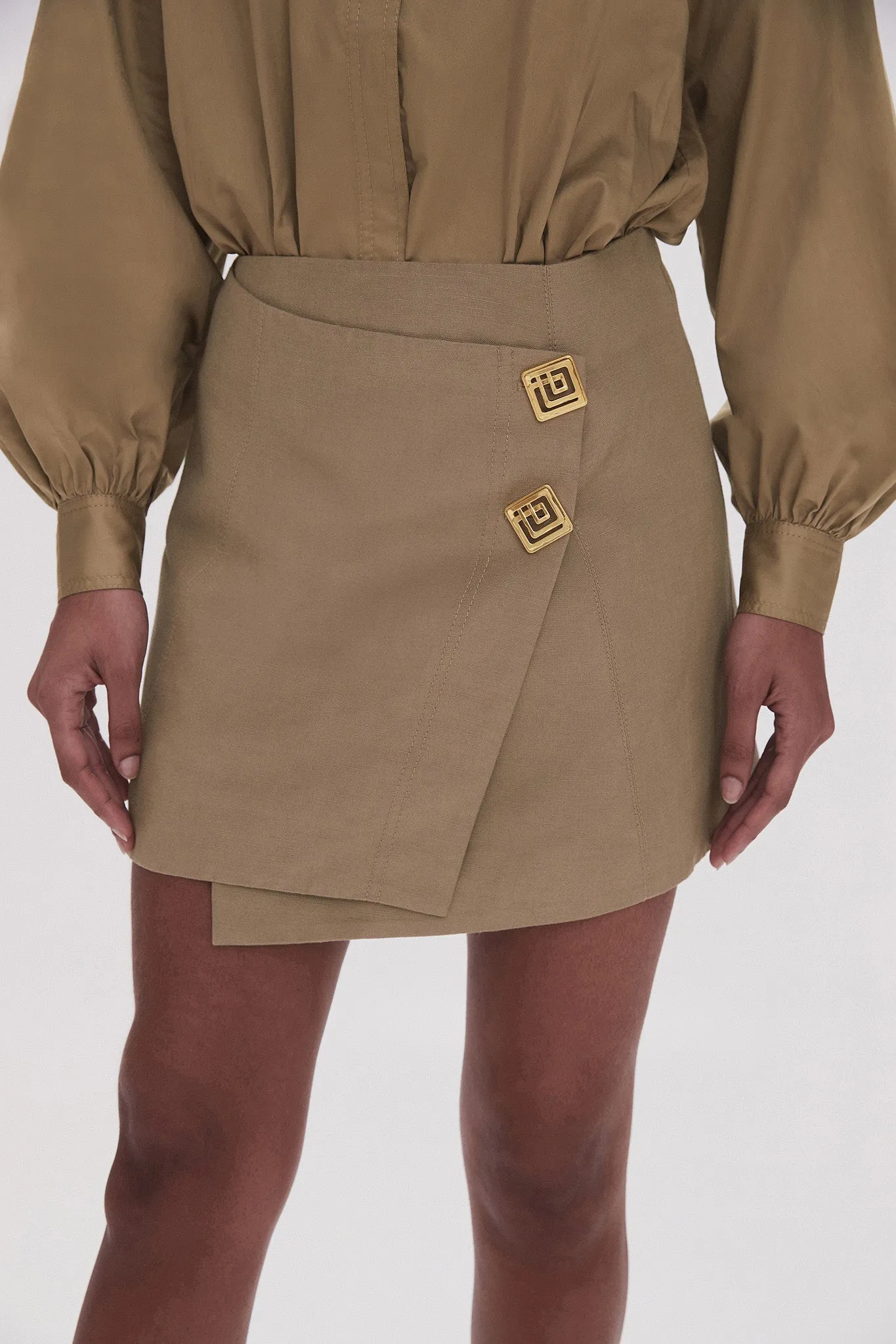 Realm Wrap Front Mini Skirt sold by Aje product image thumbnail 4