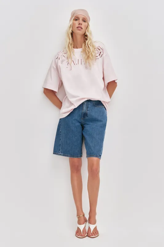 Halo Embroidered Oversized Tee sold by Aje