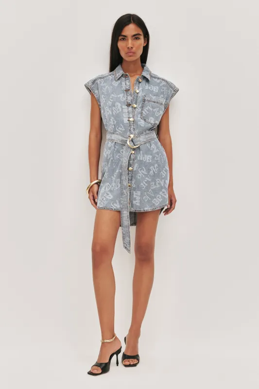 Cary Denim Mini Dress sold by Aje