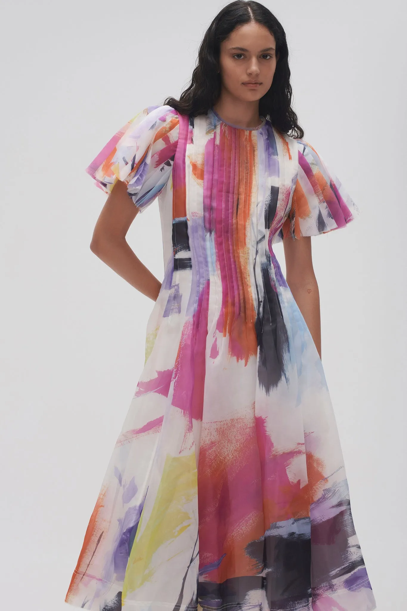 Nova Pleated Midi Dress sold by Aje product image thumbnail 4