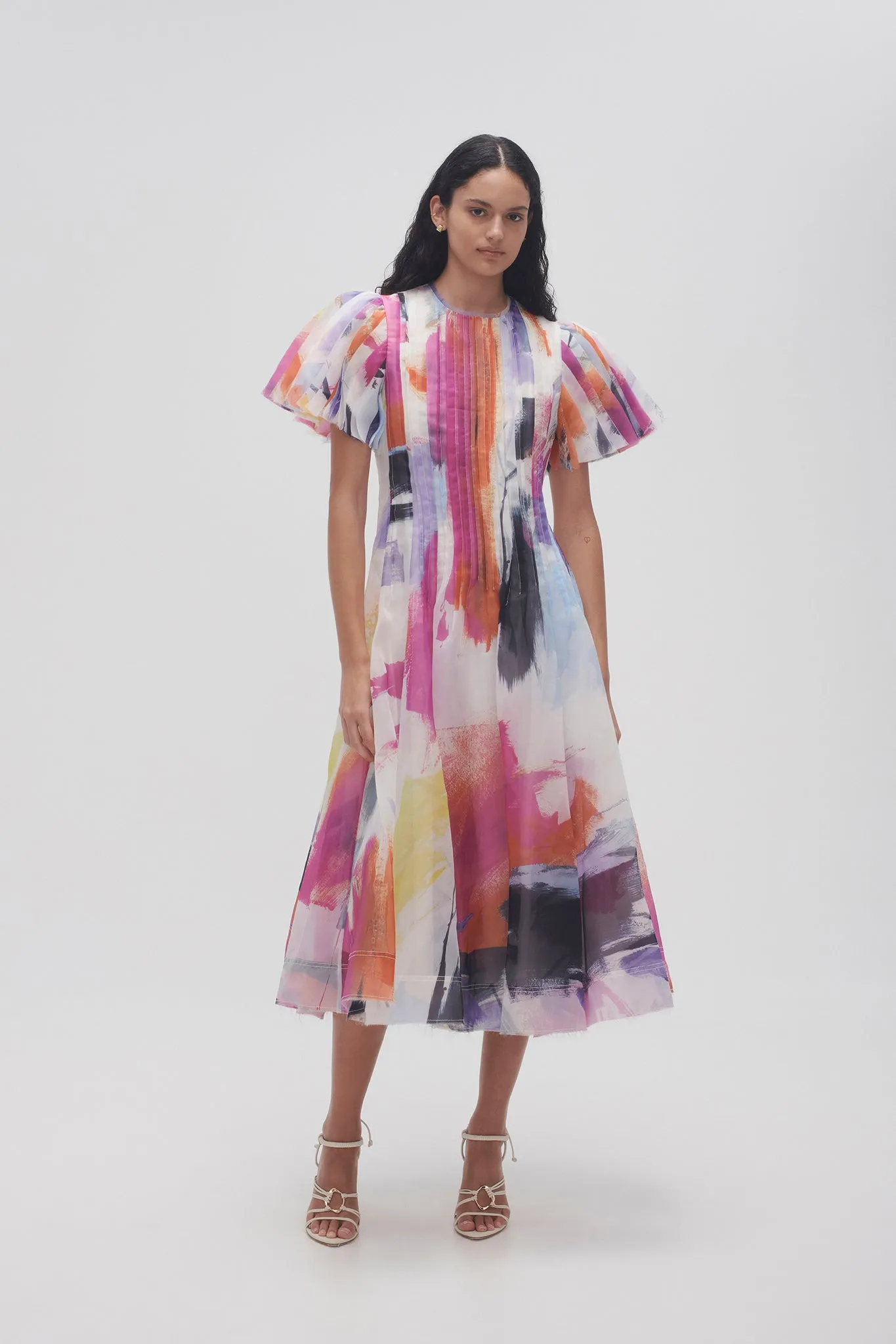 Nova Pleated Midi Dress sold by Aje
