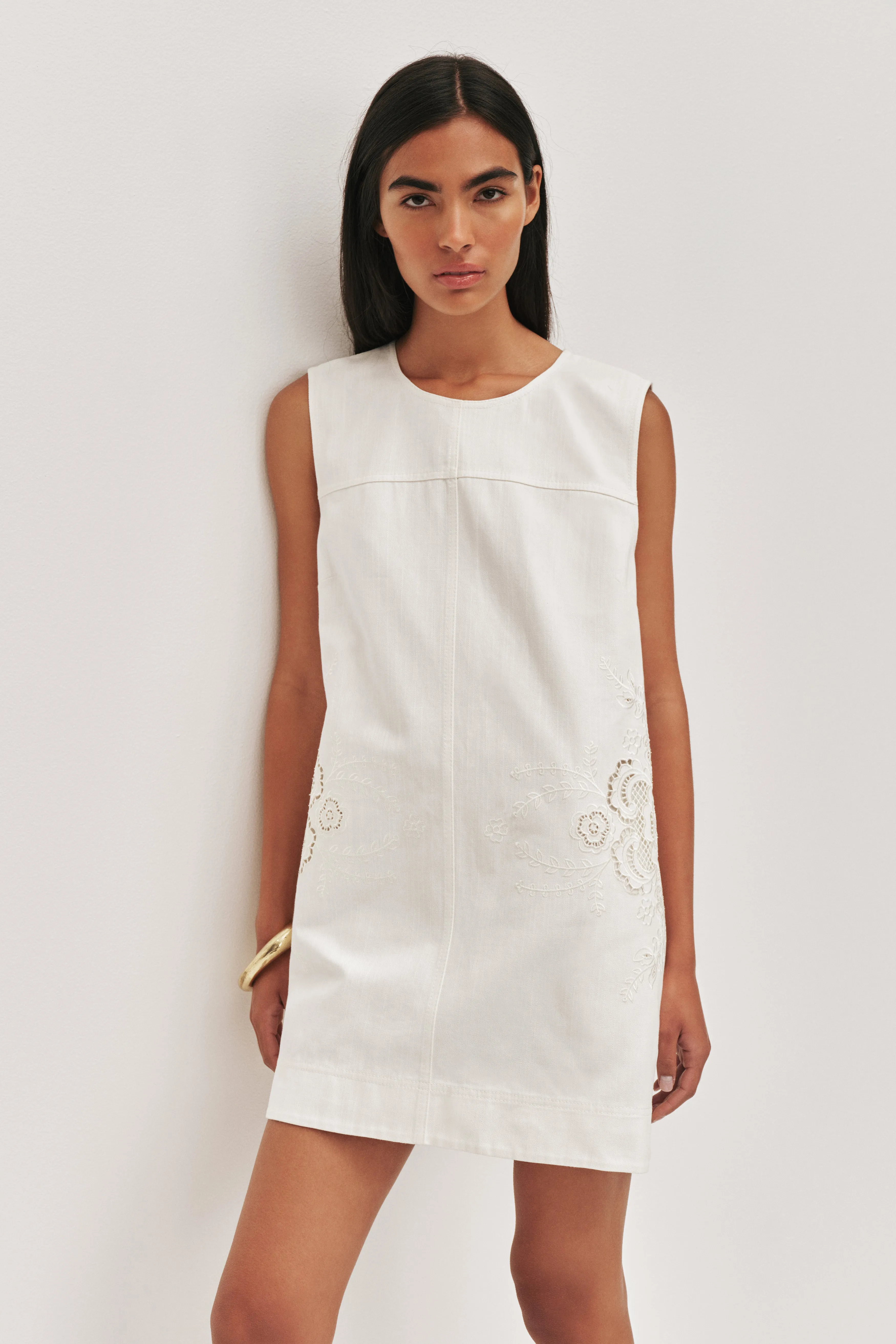 Halo Embroidered Mini Dress sold by Aje product image thumbnail 3