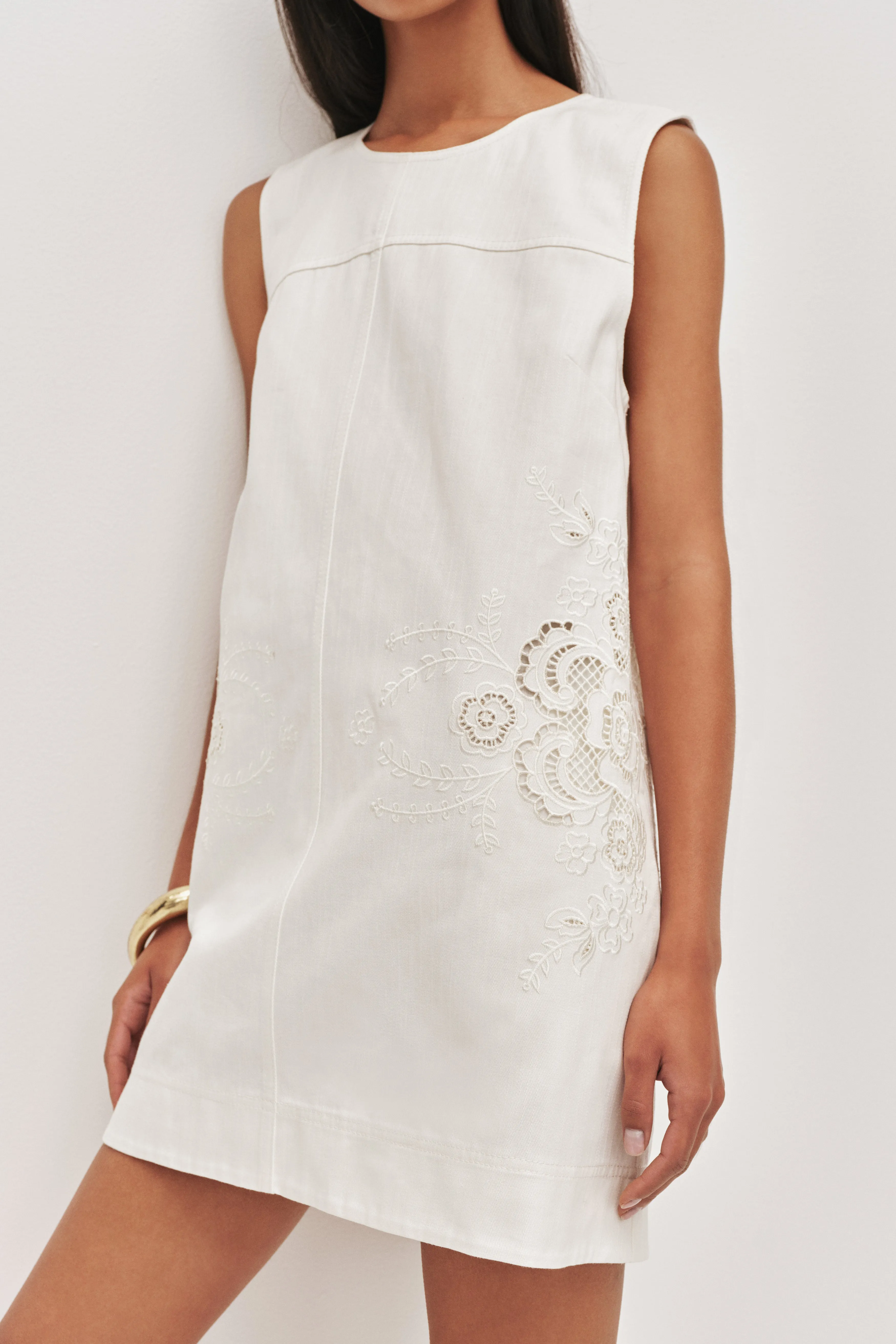 Halo Embroidered Mini Dress sold by Aje product image thumbnail 4