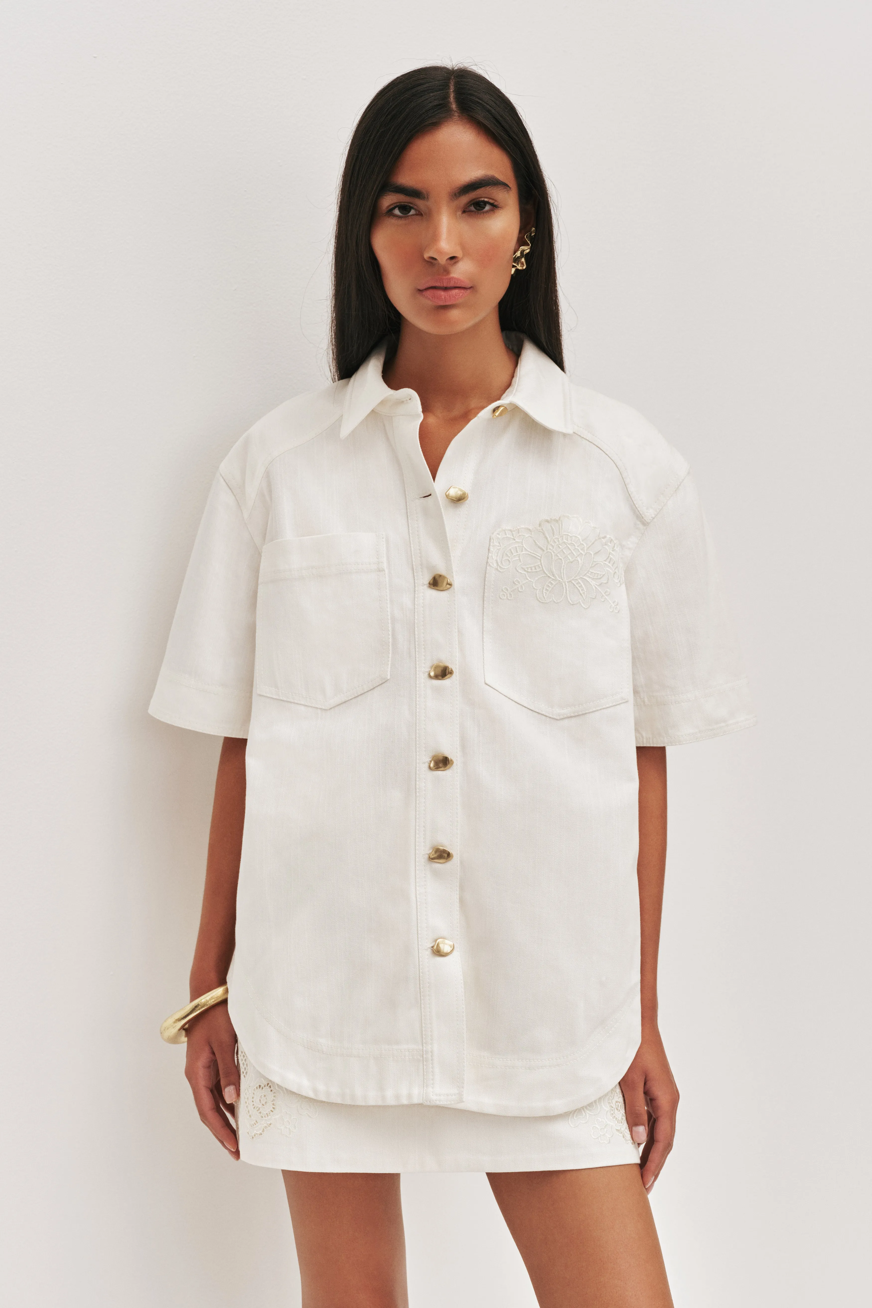 Halo Embroidered Shirt sold by Aje product image thumbnail 3