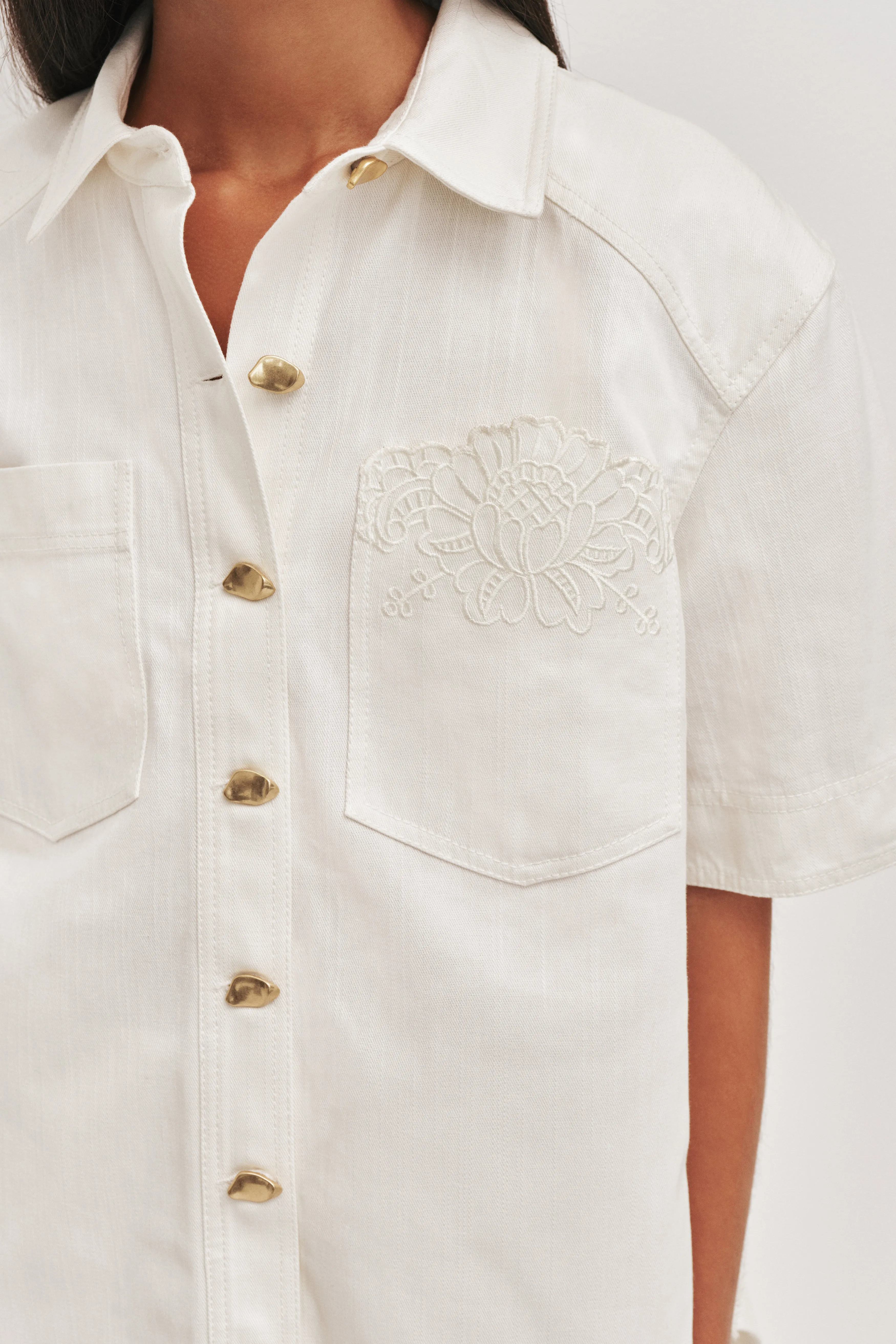 Halo Embroidered Shirt sold by Aje product image thumbnail 5