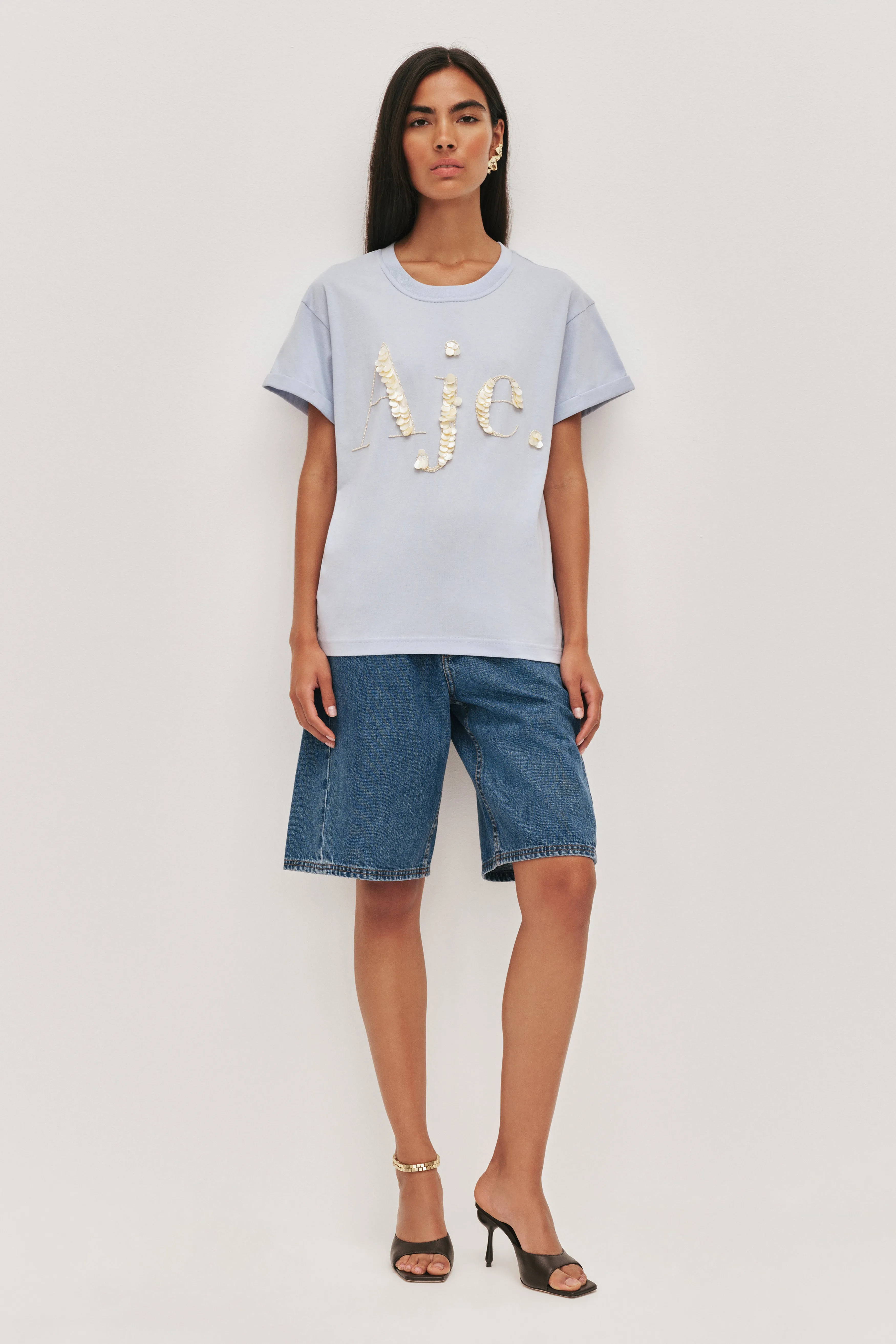 Pippa Pearl Logo Tee sold by Aje