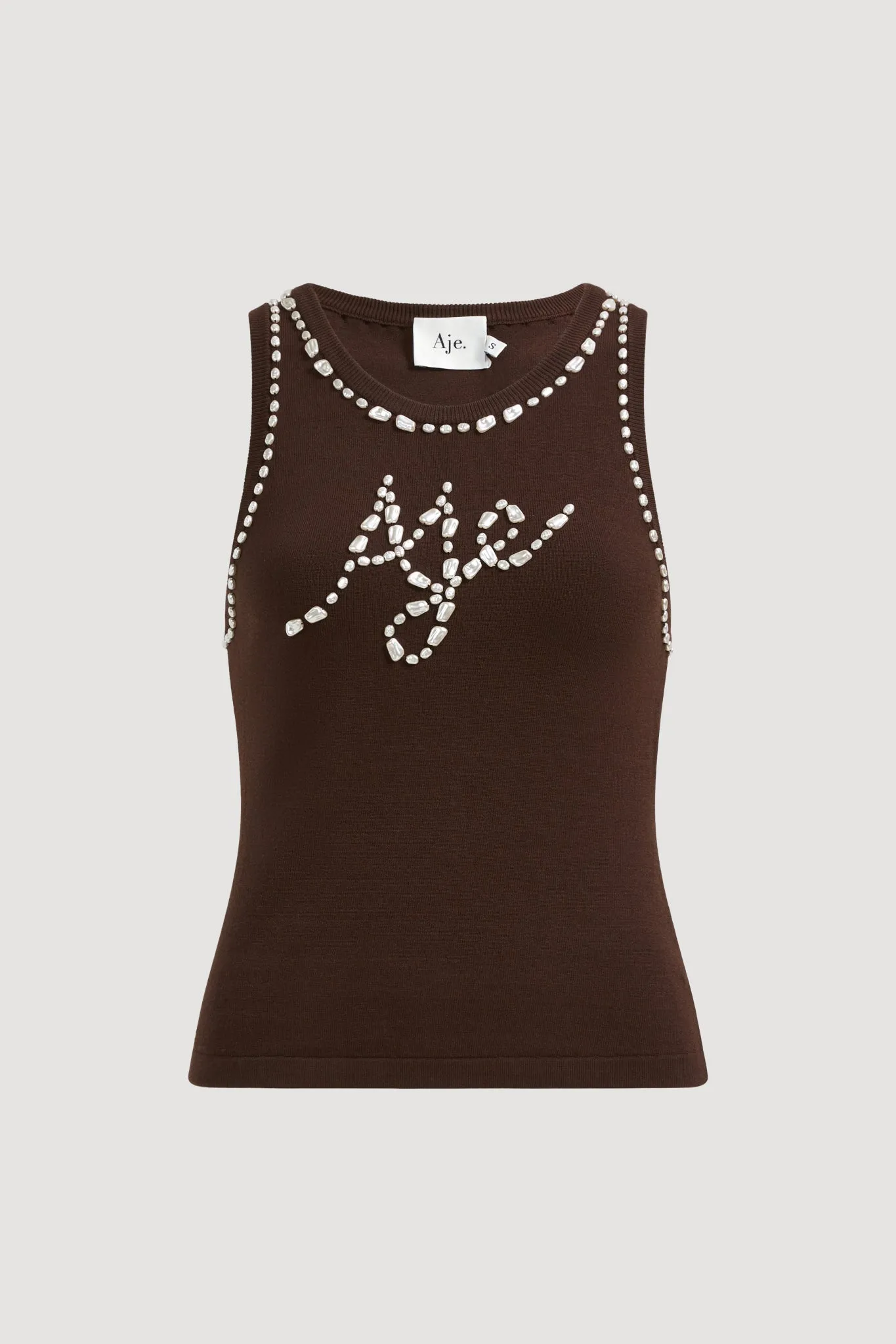 Meadow Pearl Knit Tank sold by Aje product image thumbnail 2
