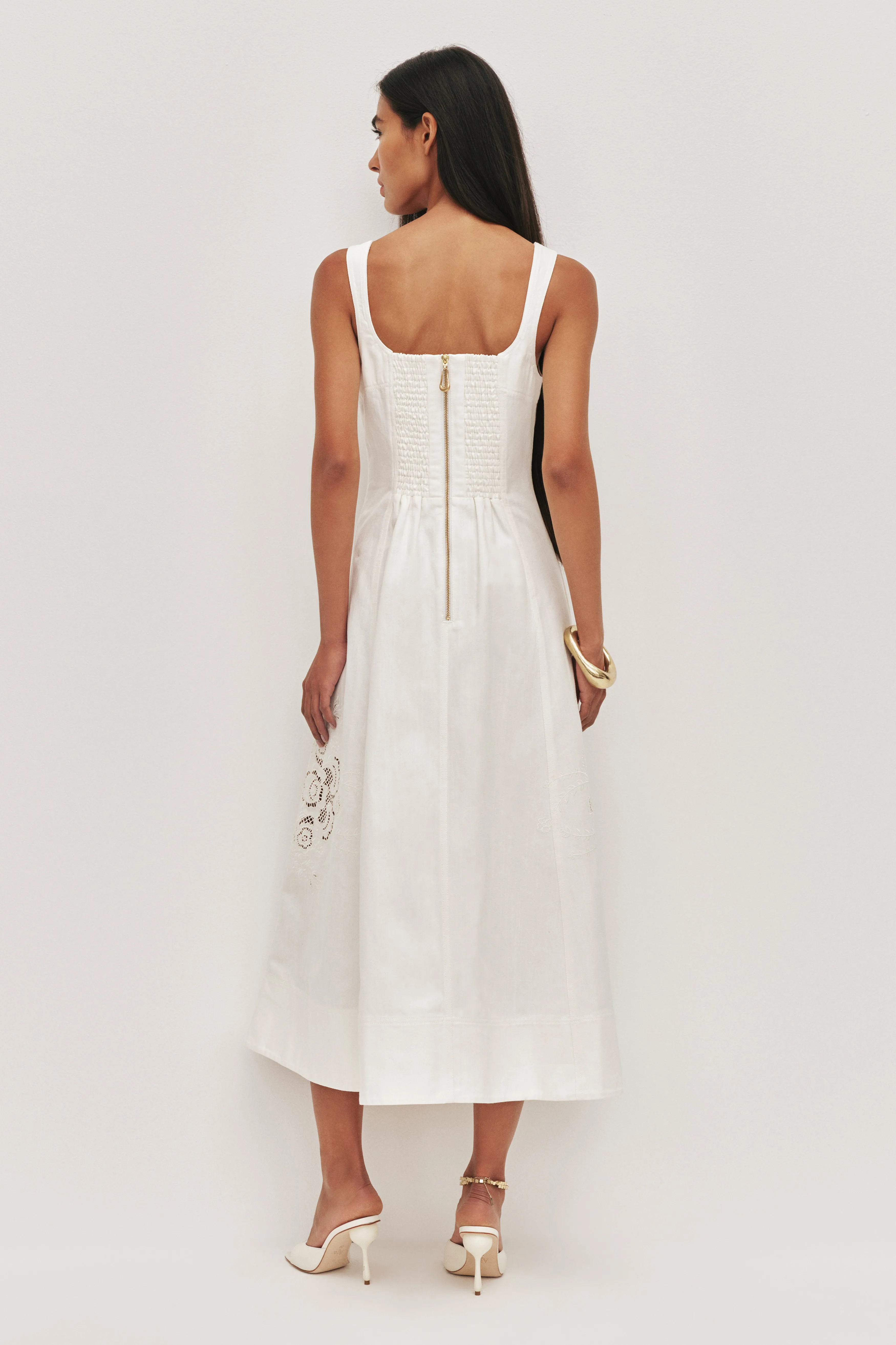 Halo Embroidered Midi Dress sold by Aje product image thumbnail 5