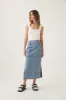 Outline Denim Midi Skirt sold by Aje